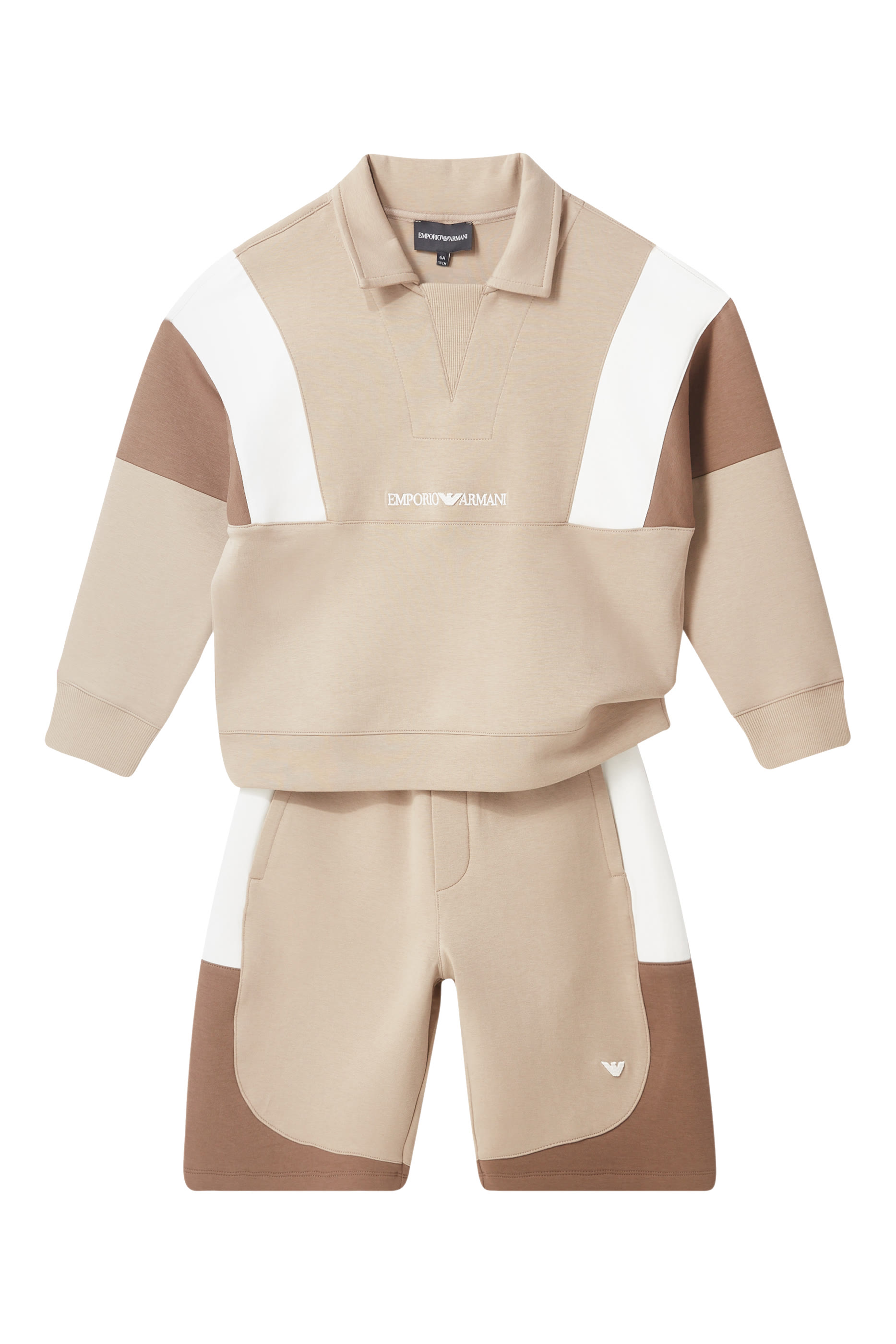 سويت شيرت بياقة مزيج قطن للأطفال