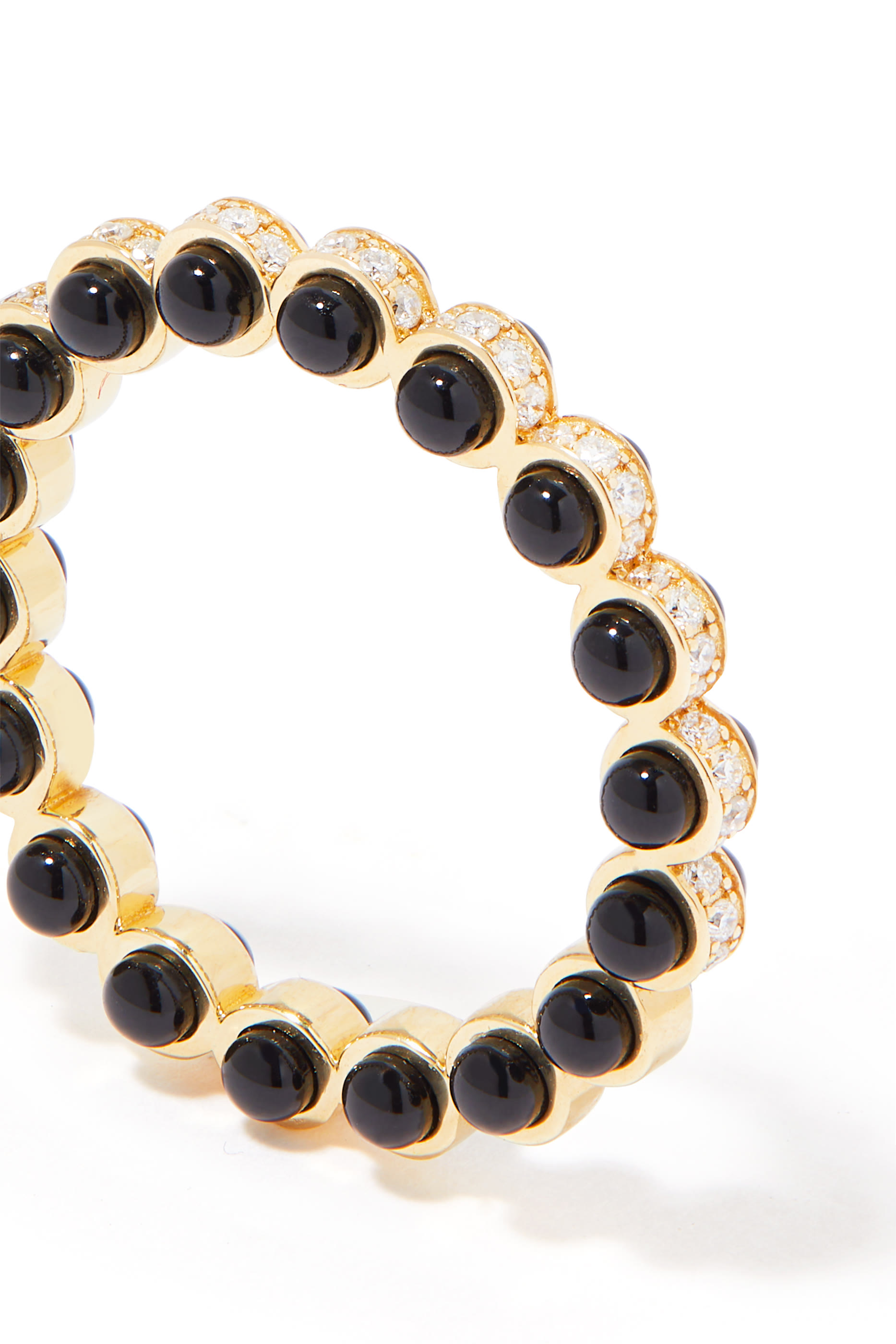 The Carbon Ring, 18k Yellow Gold with Diamonds