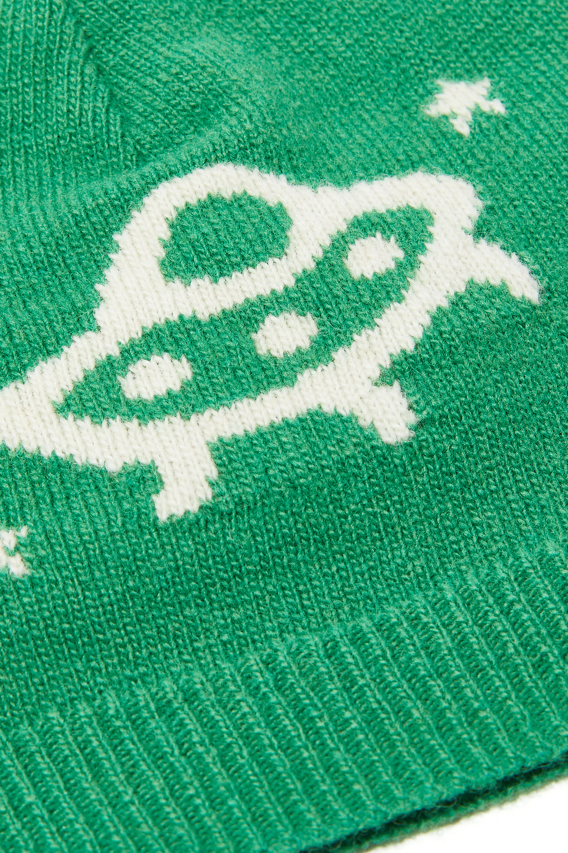 قبعة بيني صوف للأطفال بطبعة صحن طائر