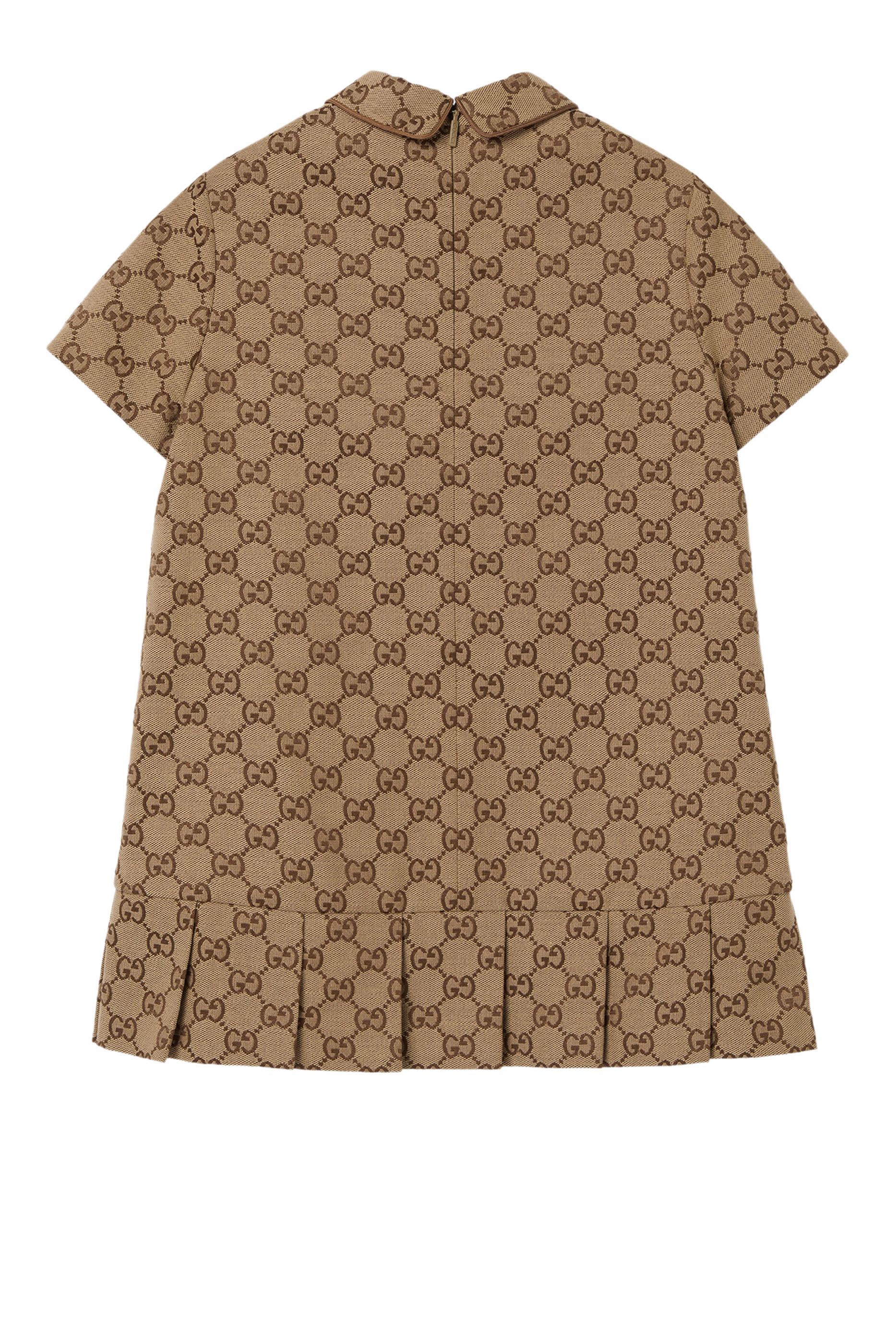 فستان قماش قنب بنقشة حرفي شعار الماركة للأطفال