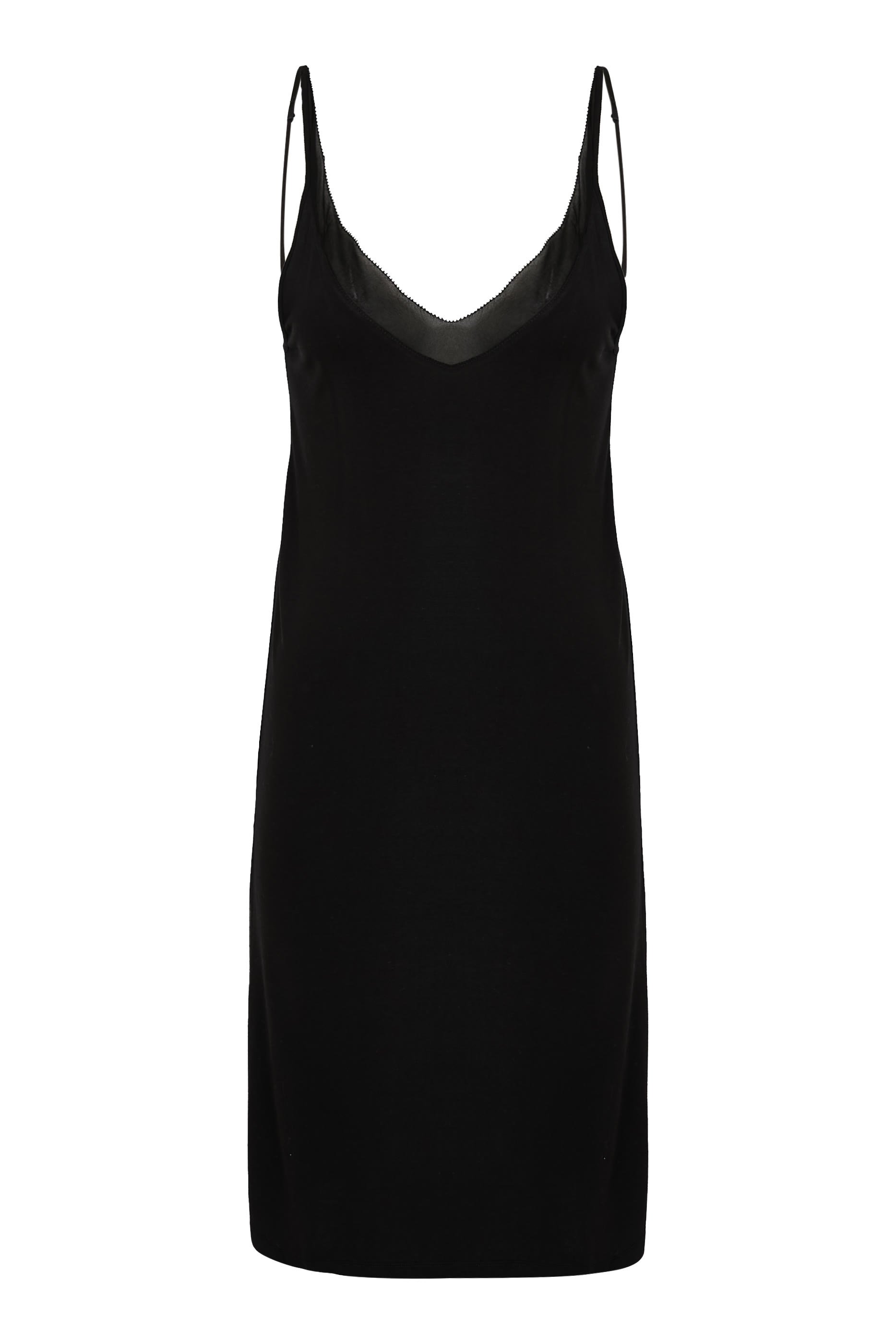 فستان نوم بحافة شيفون جيرسيه