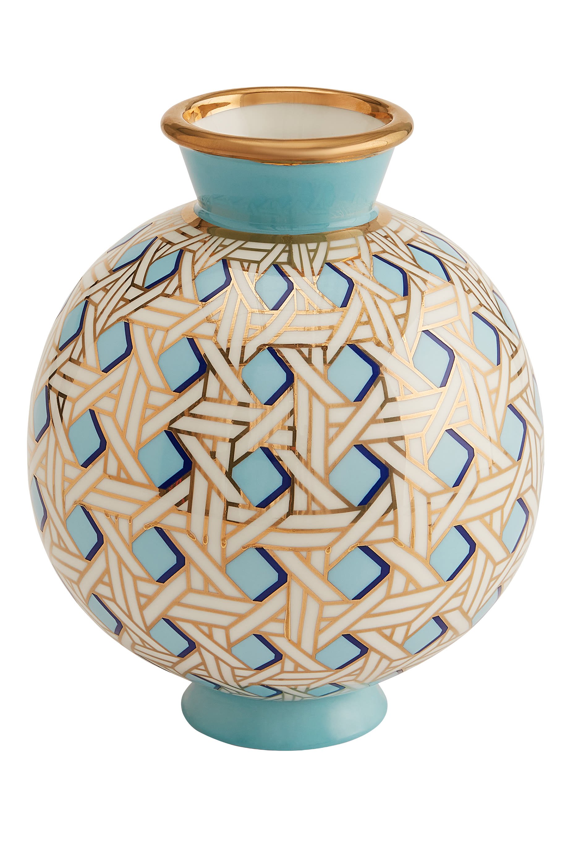 مزهرية مستديرة منسوجة