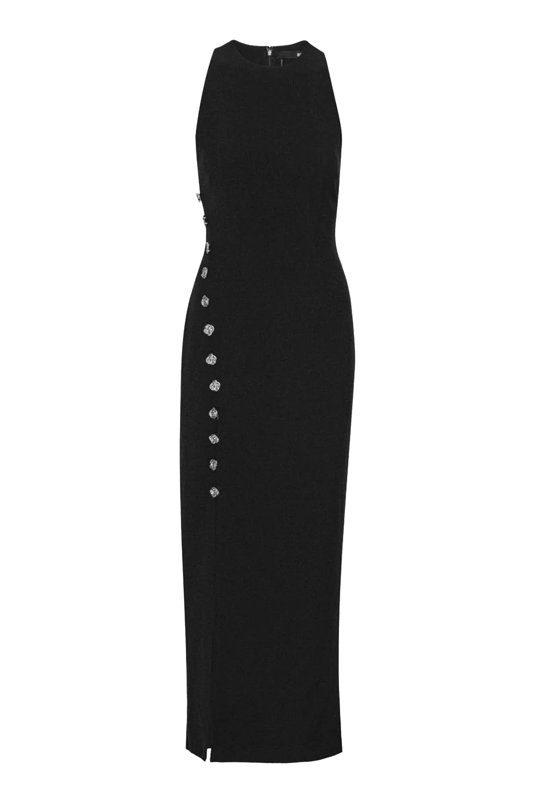 فستان بأزرار كريب