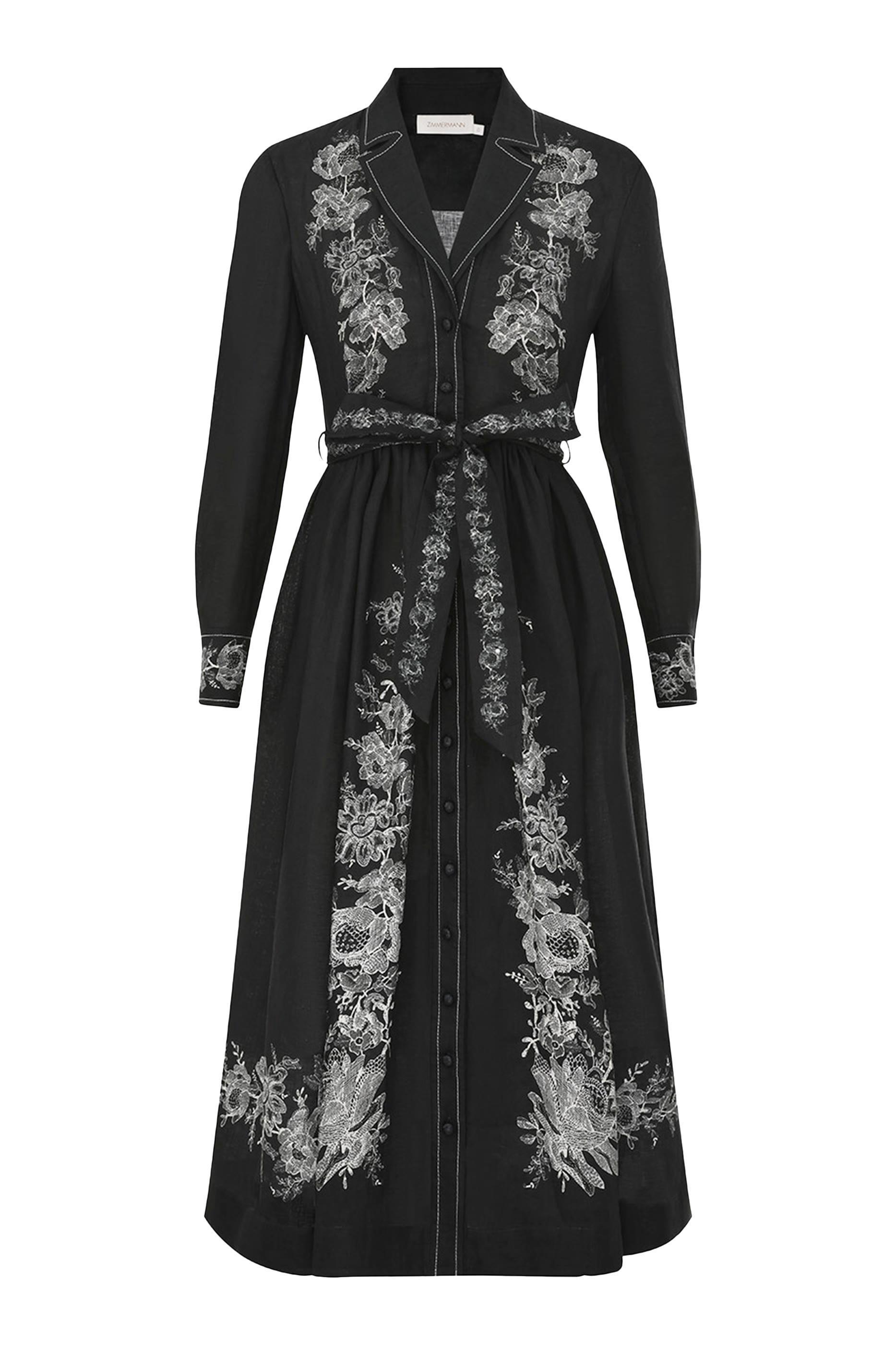 فستان متوسط الطول بنمط قميص