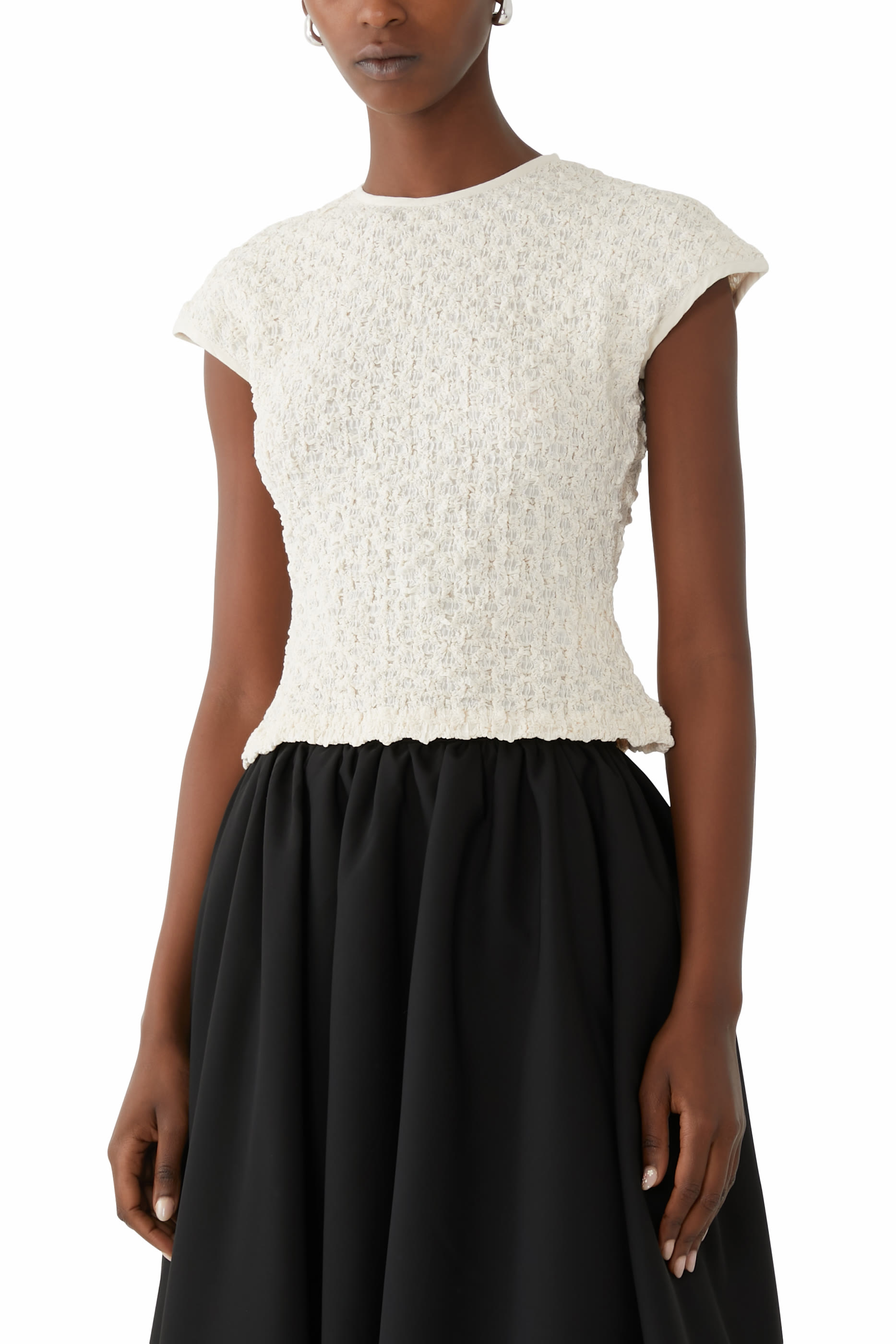 بلوزة كشكش قطن