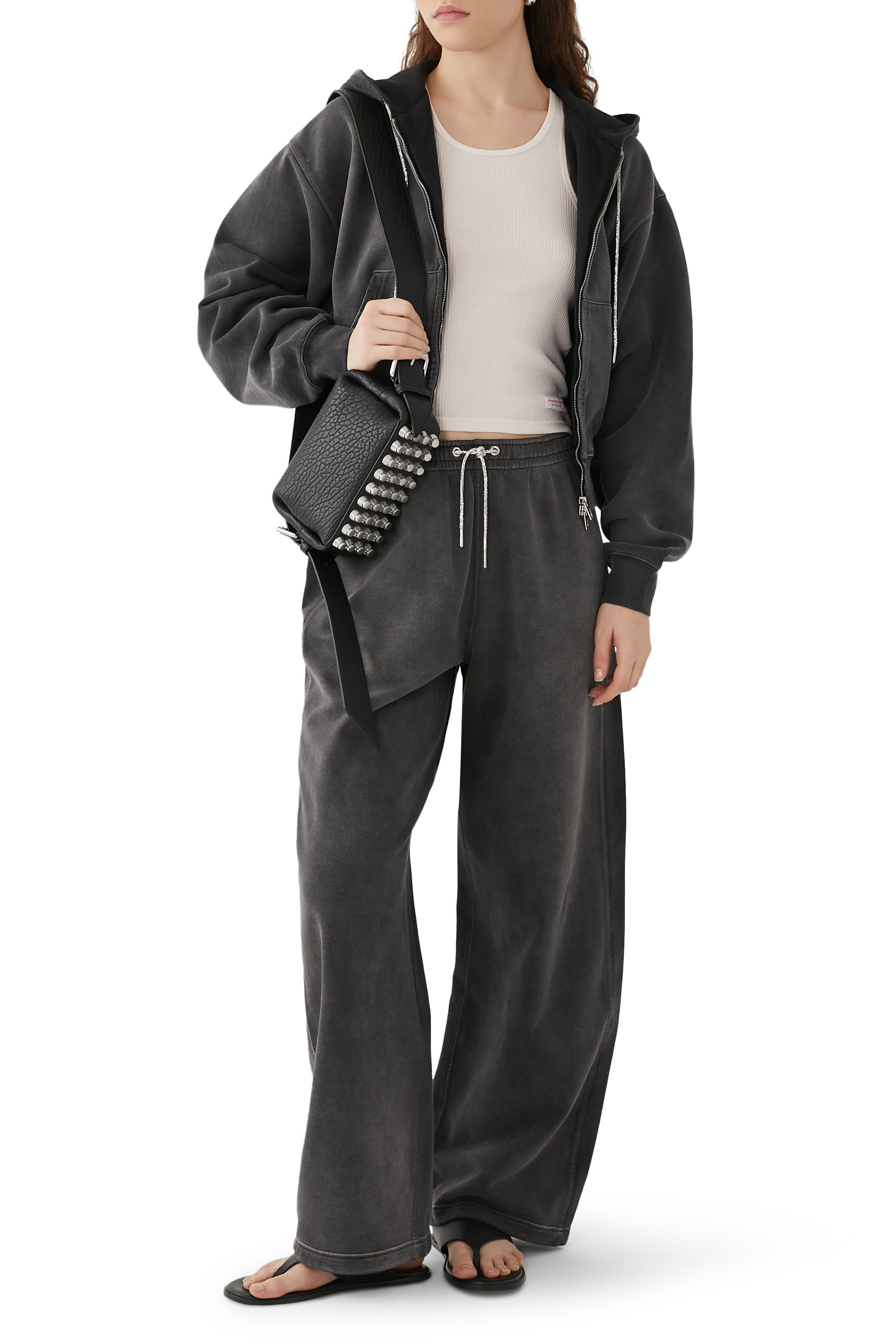 بنطال رياضي برباط مرصع بأحجار الراين