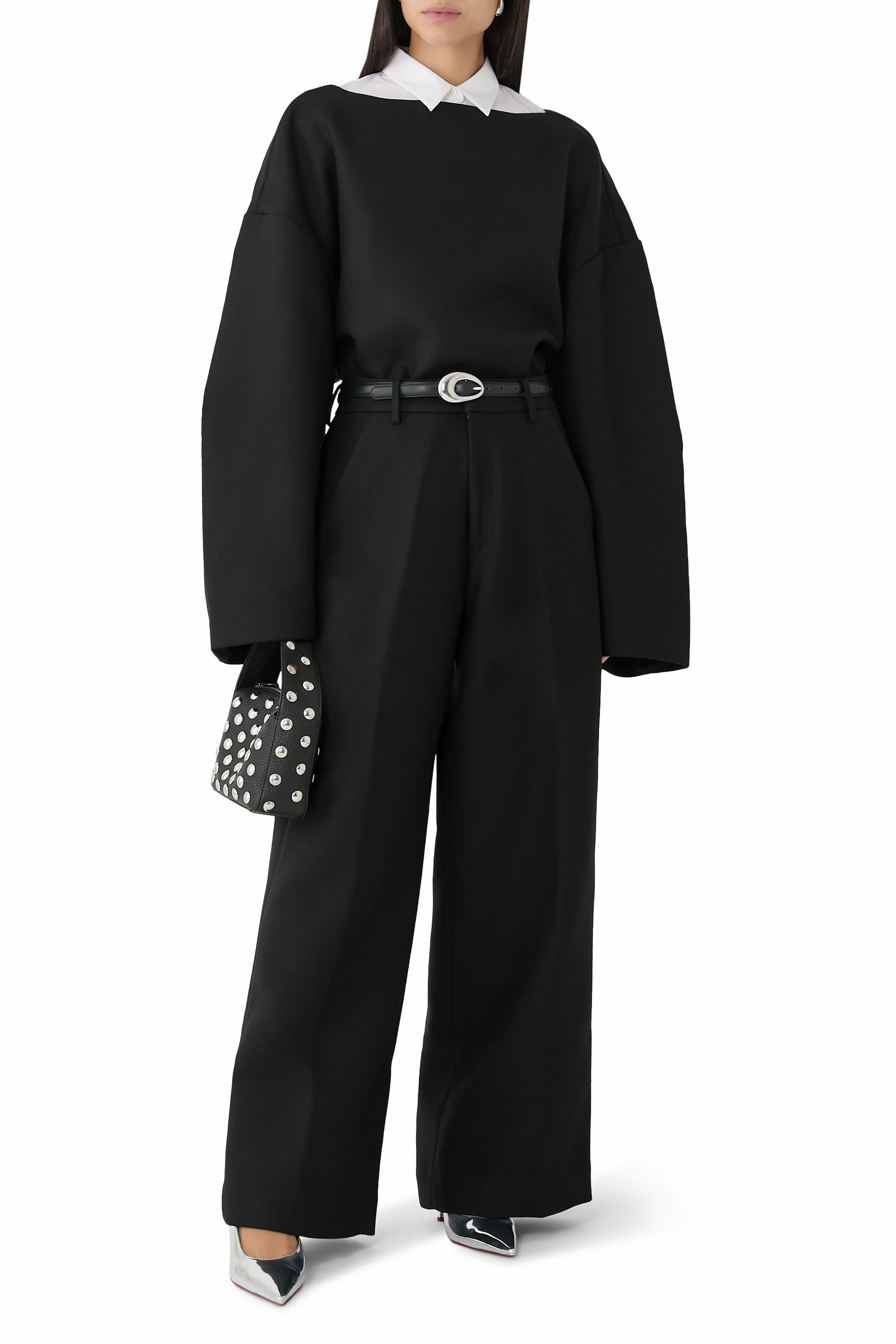 سترة بياقة على شكل قارب