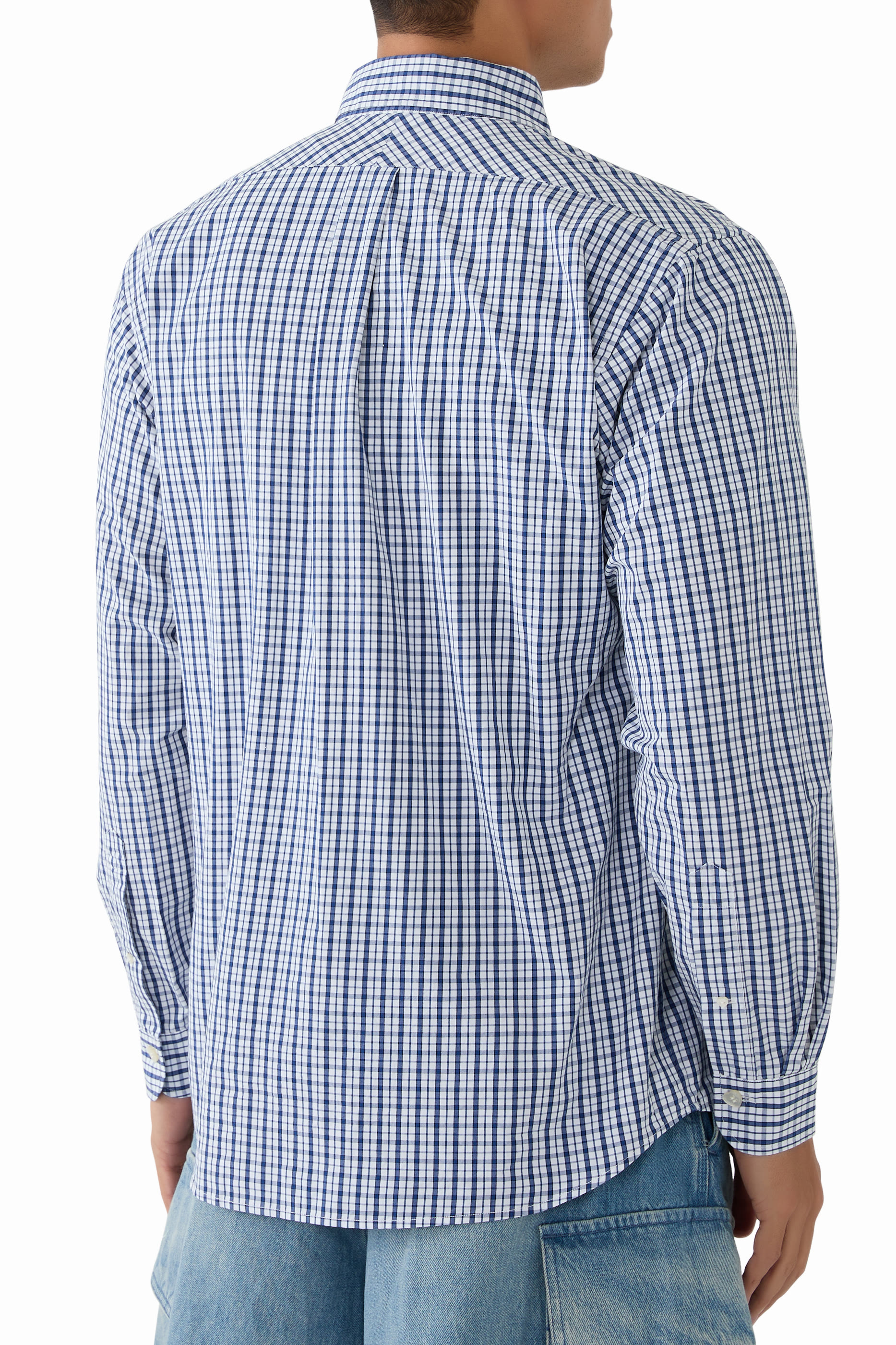 قميص بي دي بنقشة مربعات