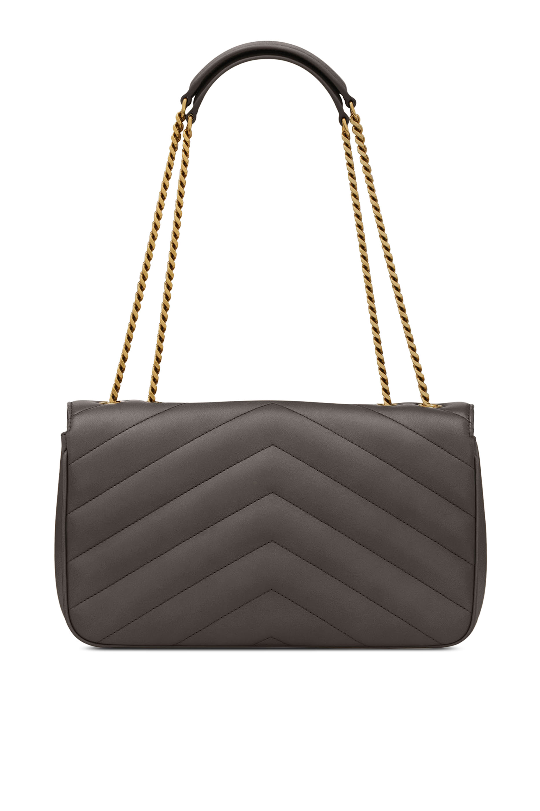 حقيبة لولو متوسطة بحمالة سلسلة جلد حمل مبطن