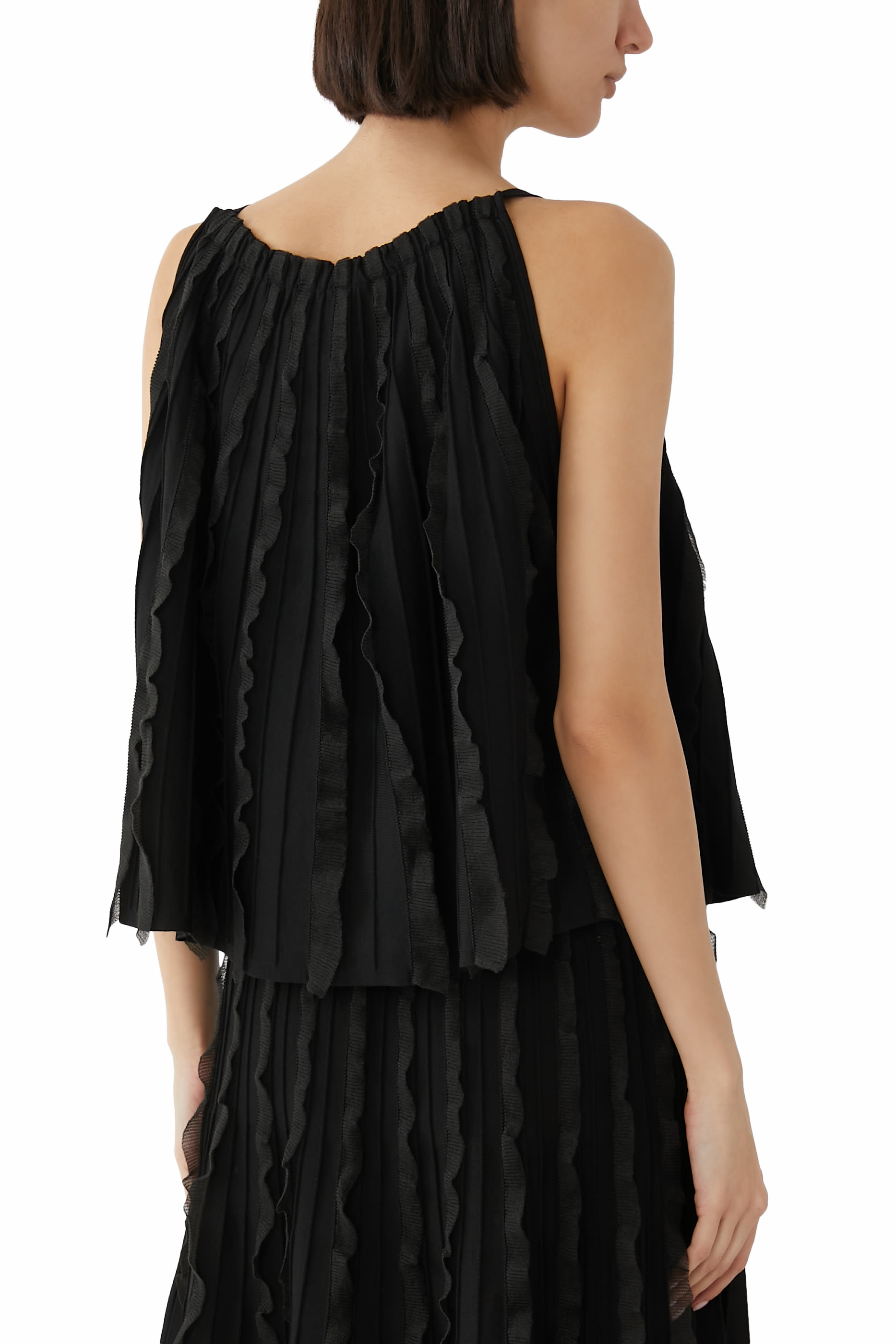 بلوزة بكشكش نسيج فيسكوز