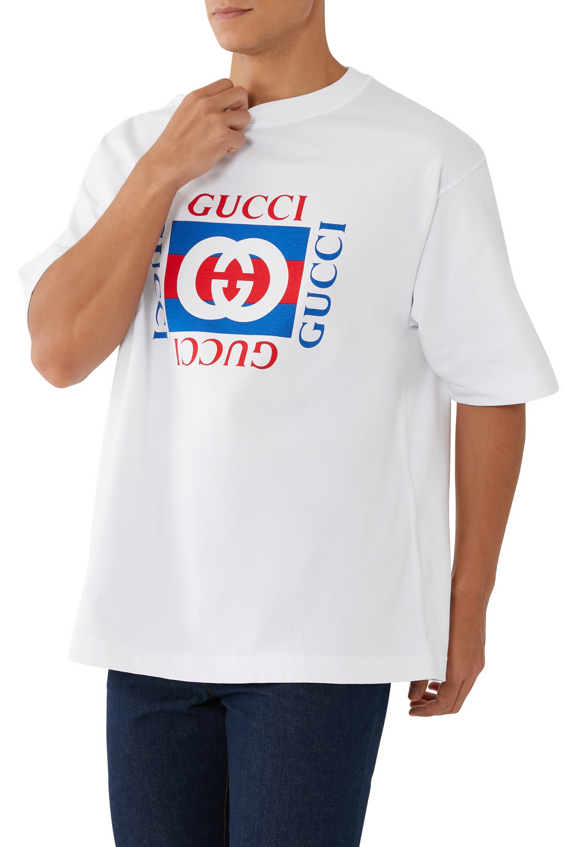 تيشيرت بطبعة شعار الماركة قطن جيرسيه