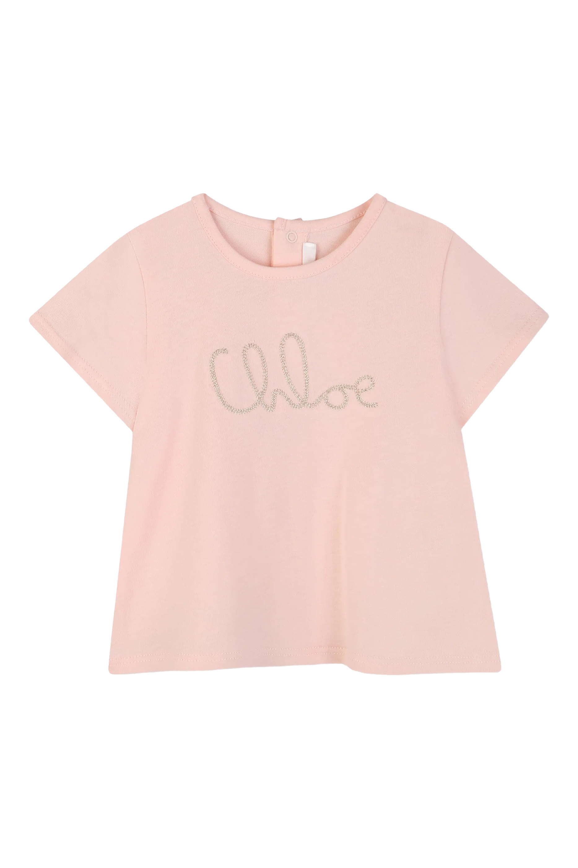 طقم فستان بنقشة أزهار وشعار الماركة وتيشيرت للأطفال