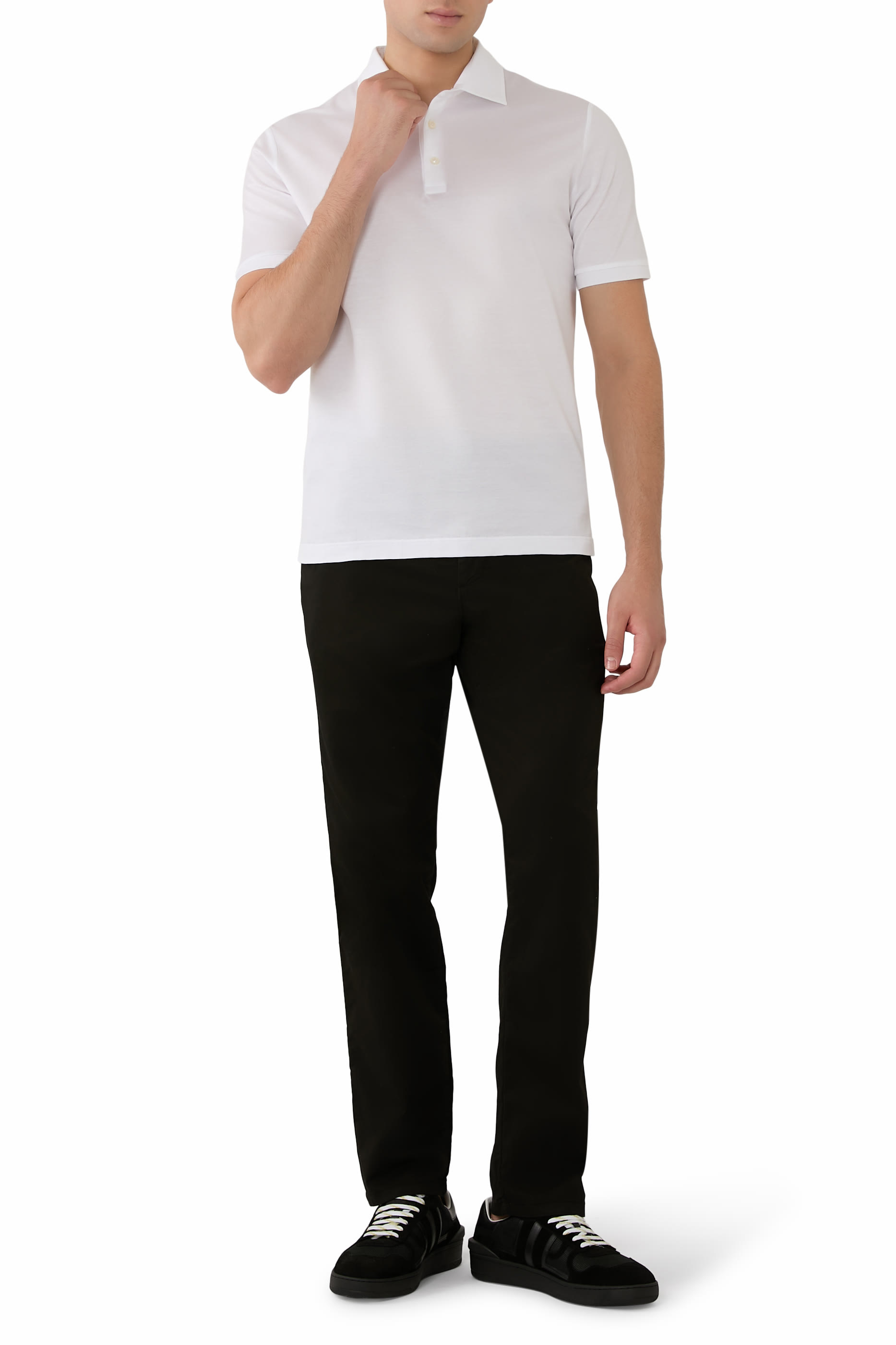  Jacquard Filo di Scozia Polo Shirt