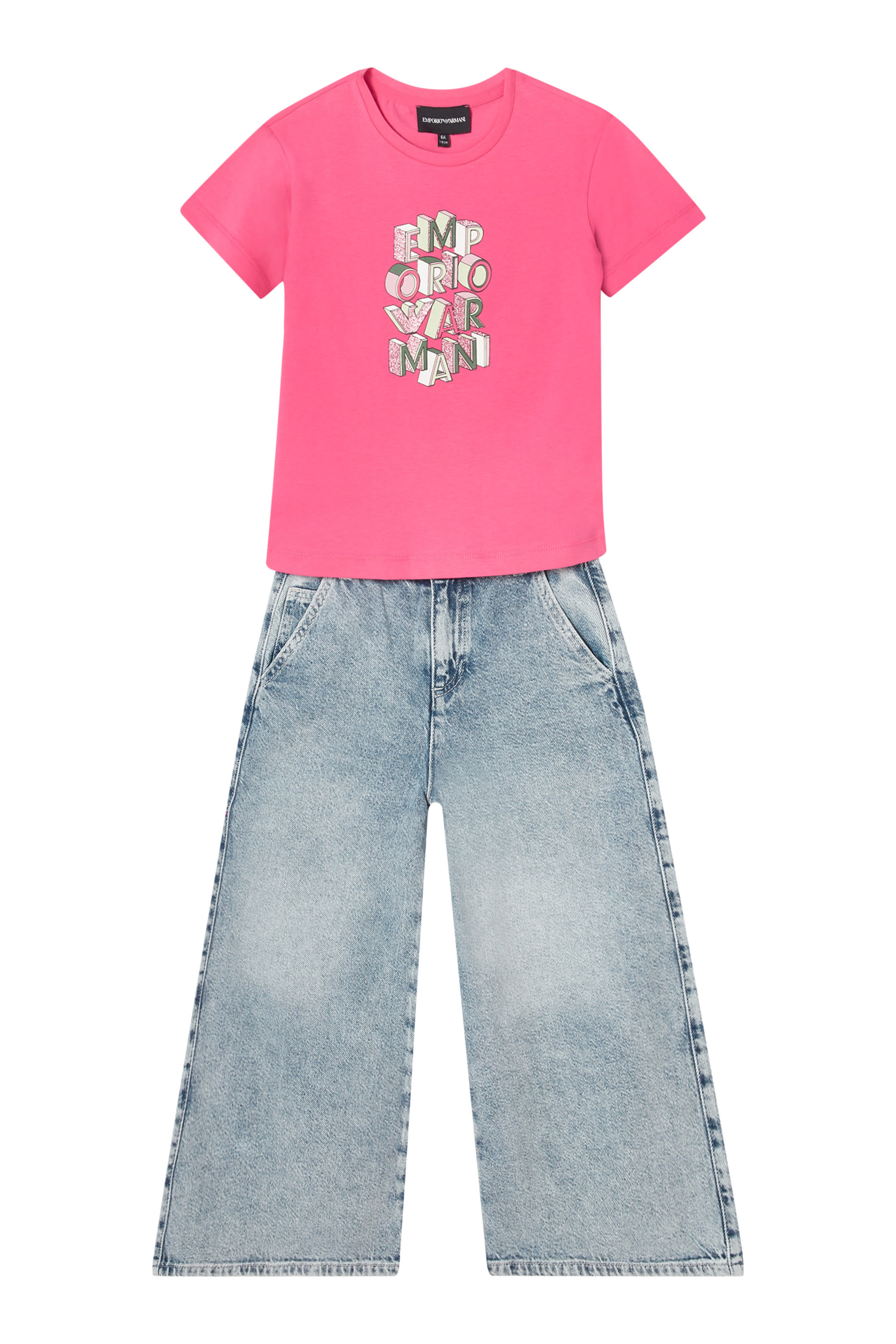 تيشيرت بطبعات شعار الماركة للأطفال