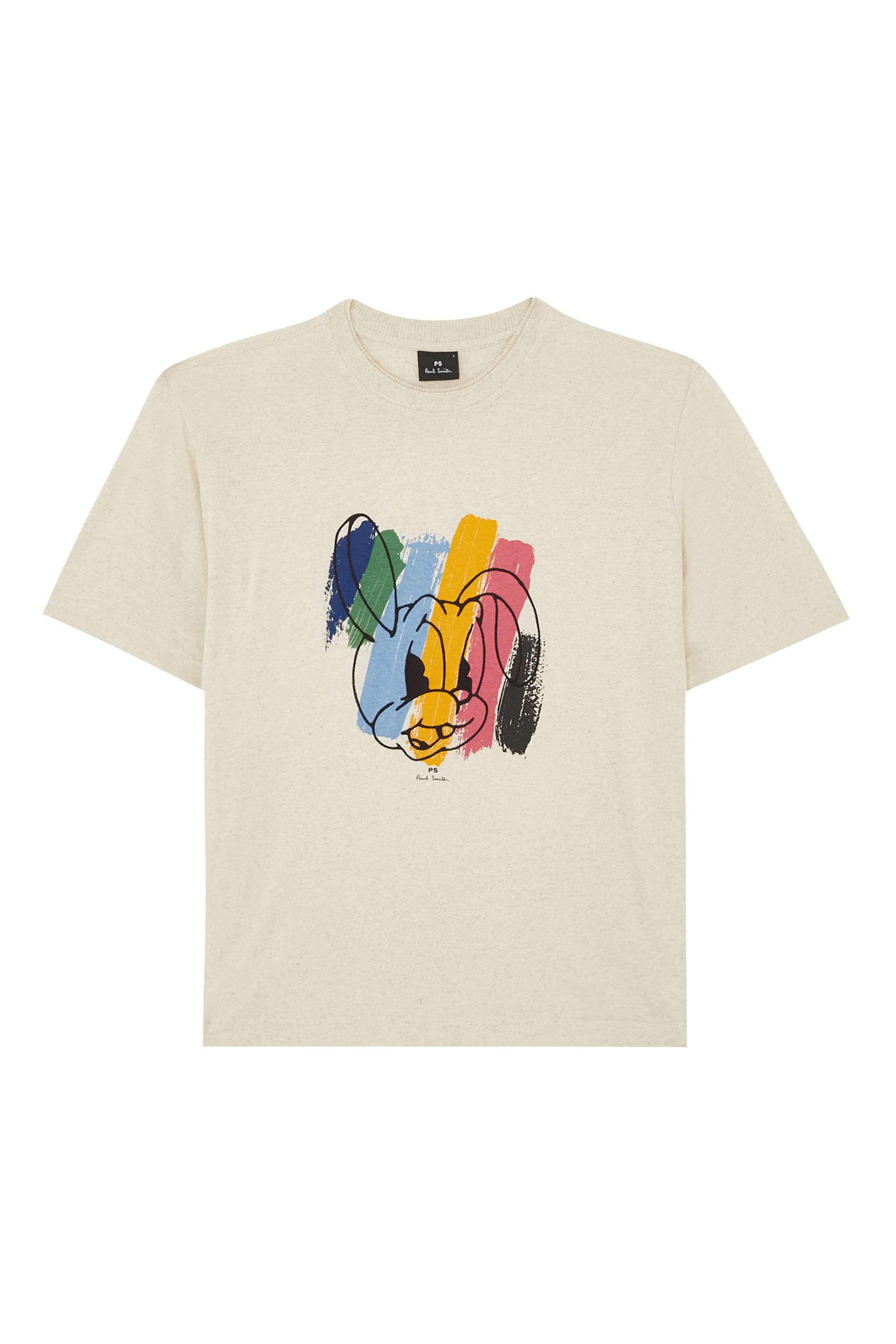 تيشيرت بطبعة أرنب مخططة