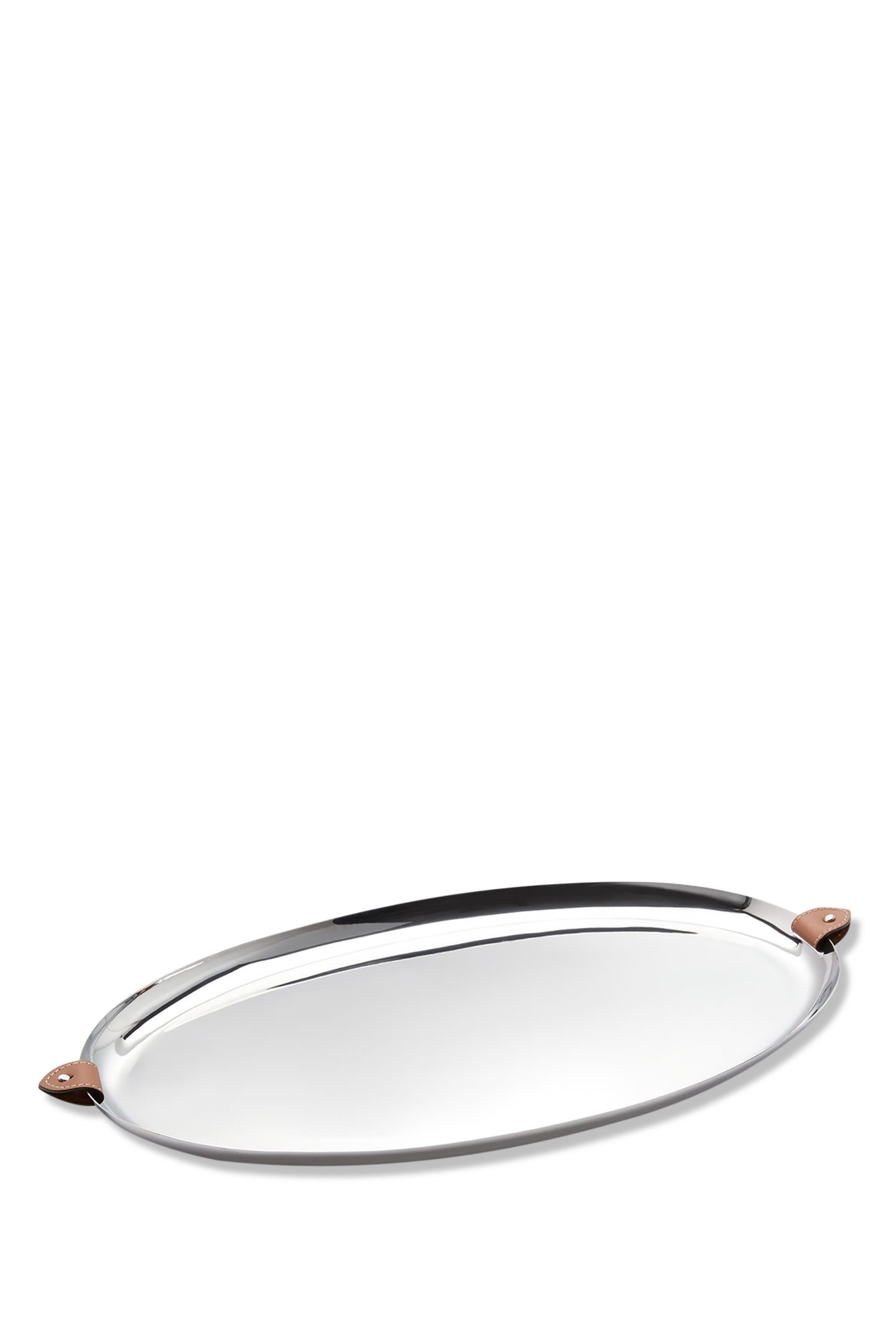 صينية تقديم وايت بتصميم بيضاوي