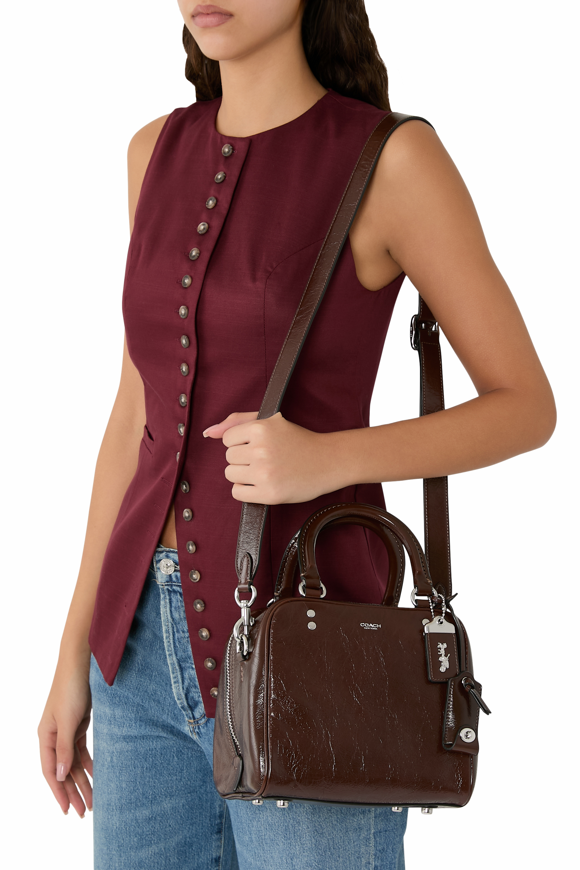 حقيبة 20 روج بتصميم مكعب