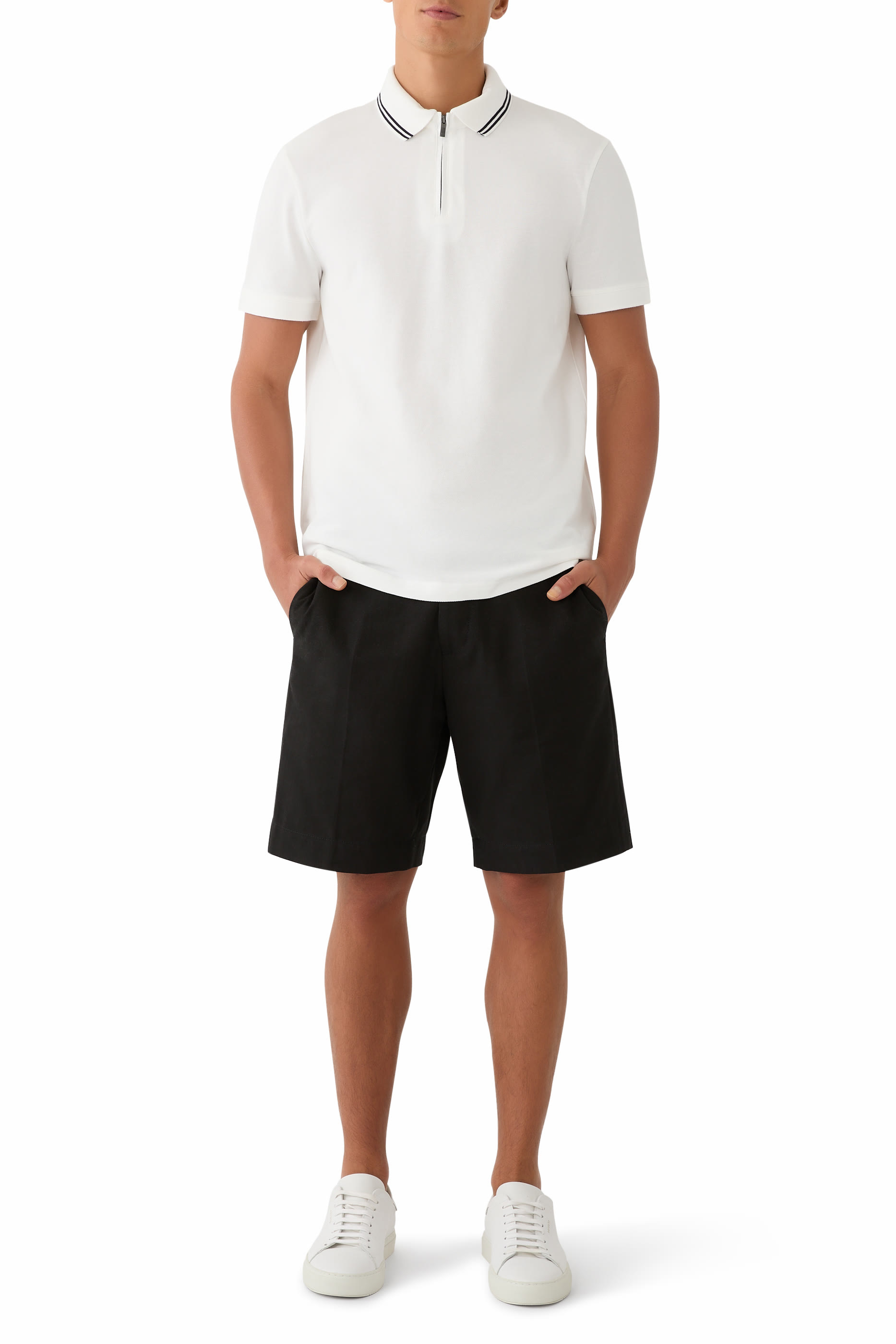 قميص بولو مارينا بنصف سحاب