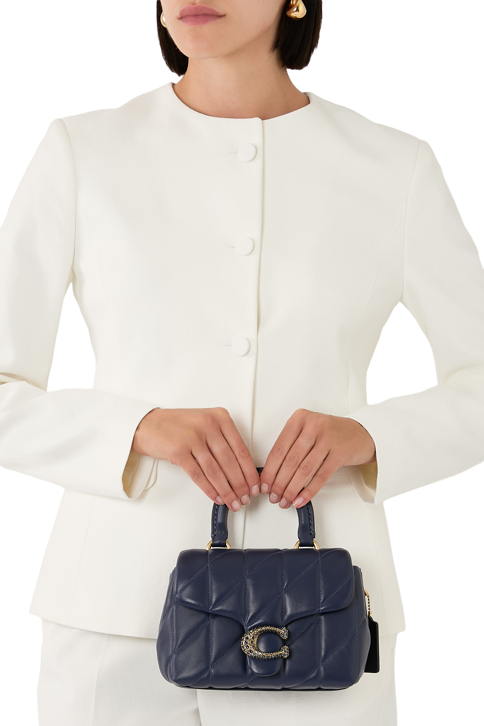 حقيبة تابي بتصميم مبطن ويد علوية