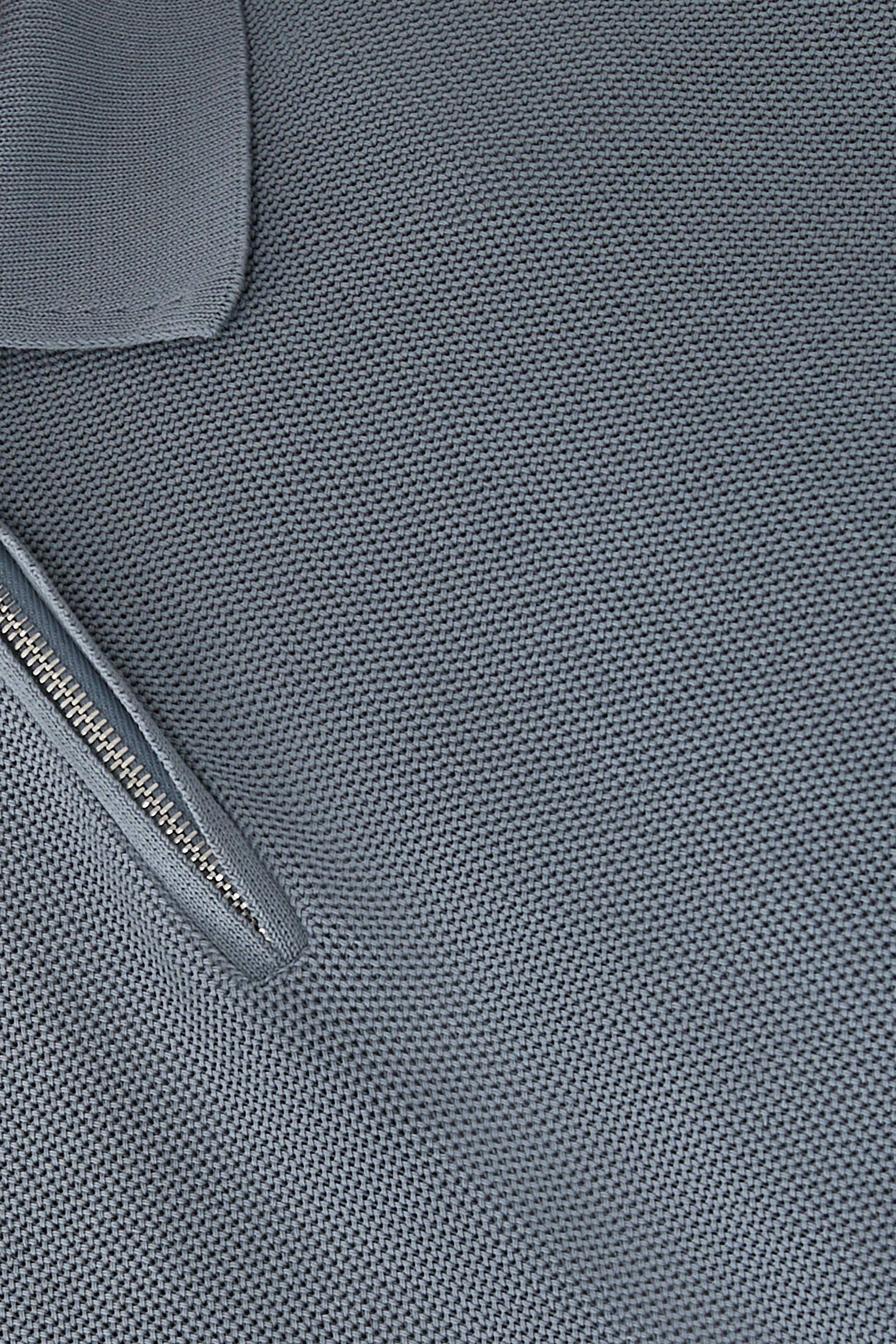 قميص بولو منسوج بأكمام قصيرة