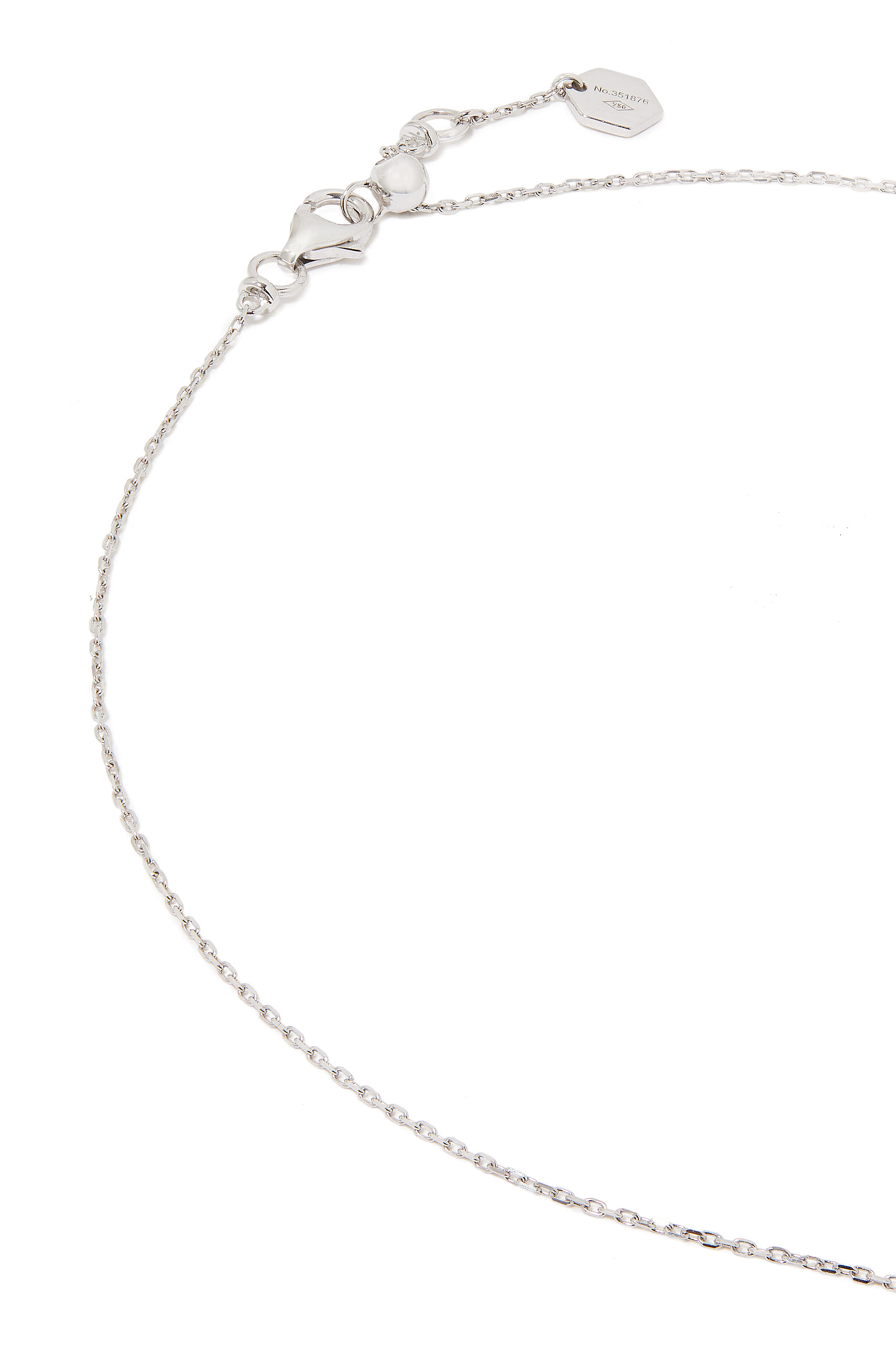 قلادة كليو بدلاية ريف متوسطة مرصعة بالماس والازورد  ذهب أبيض  عيار 18