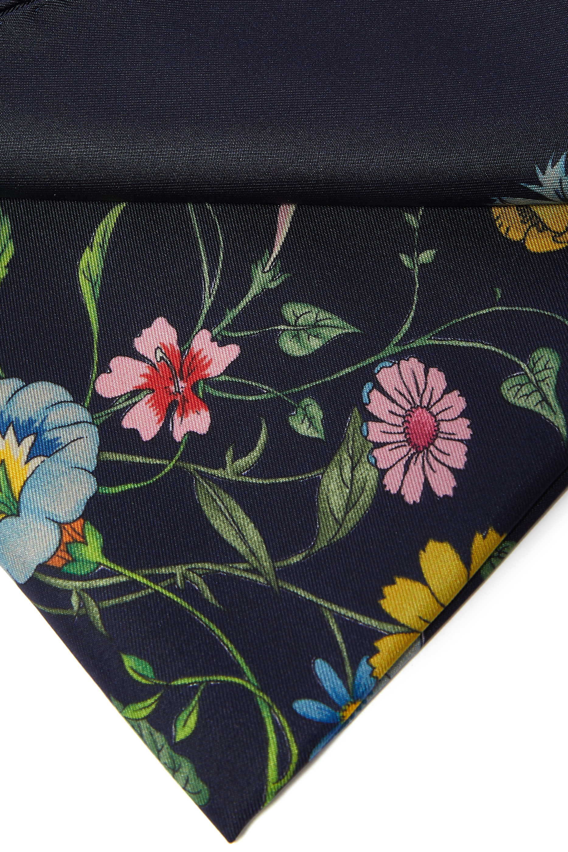 وشاح مربع بطبعة زهور حرير