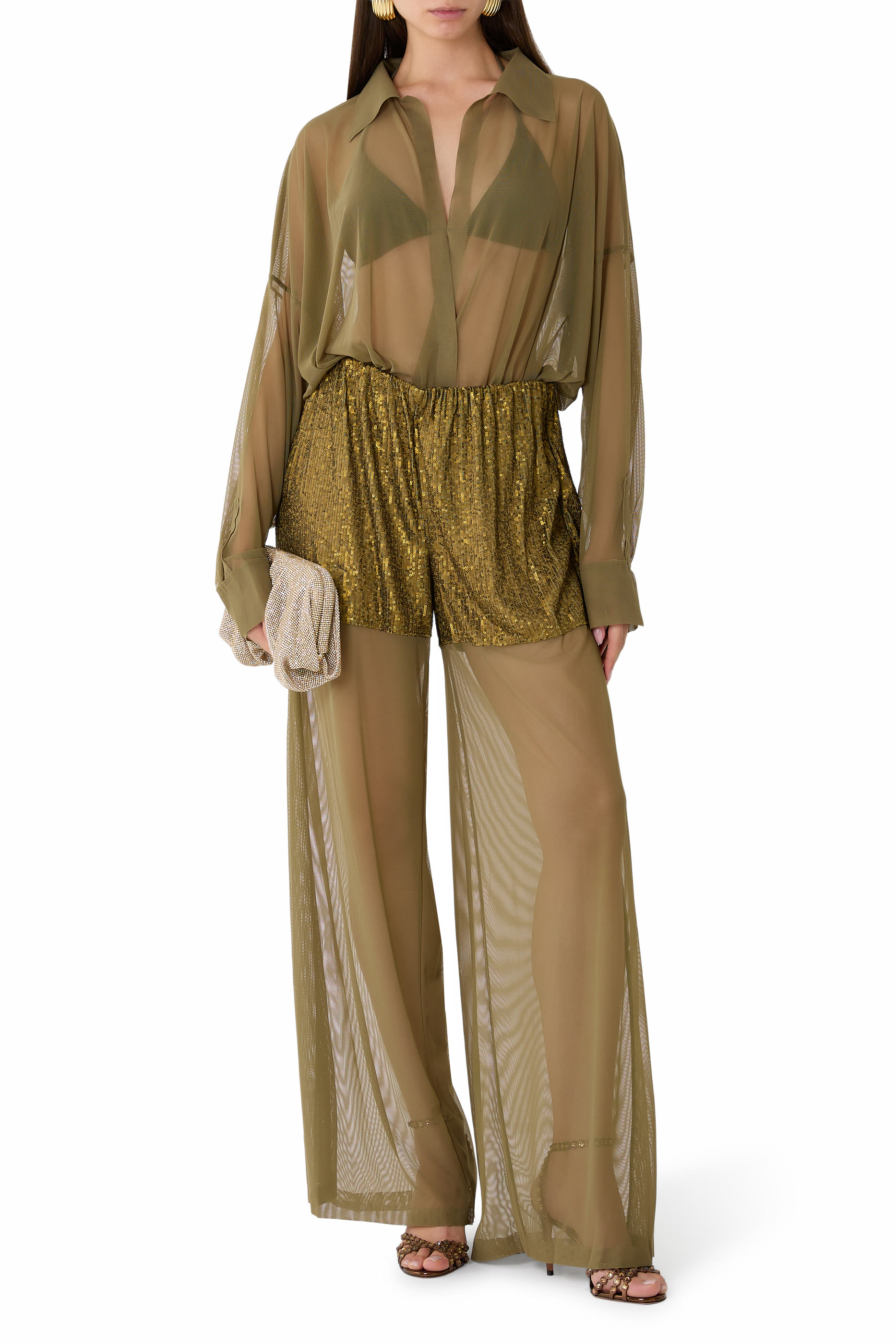 بودي سوت بتصميم قميص بويفرند بقصة فضفاضة جدا