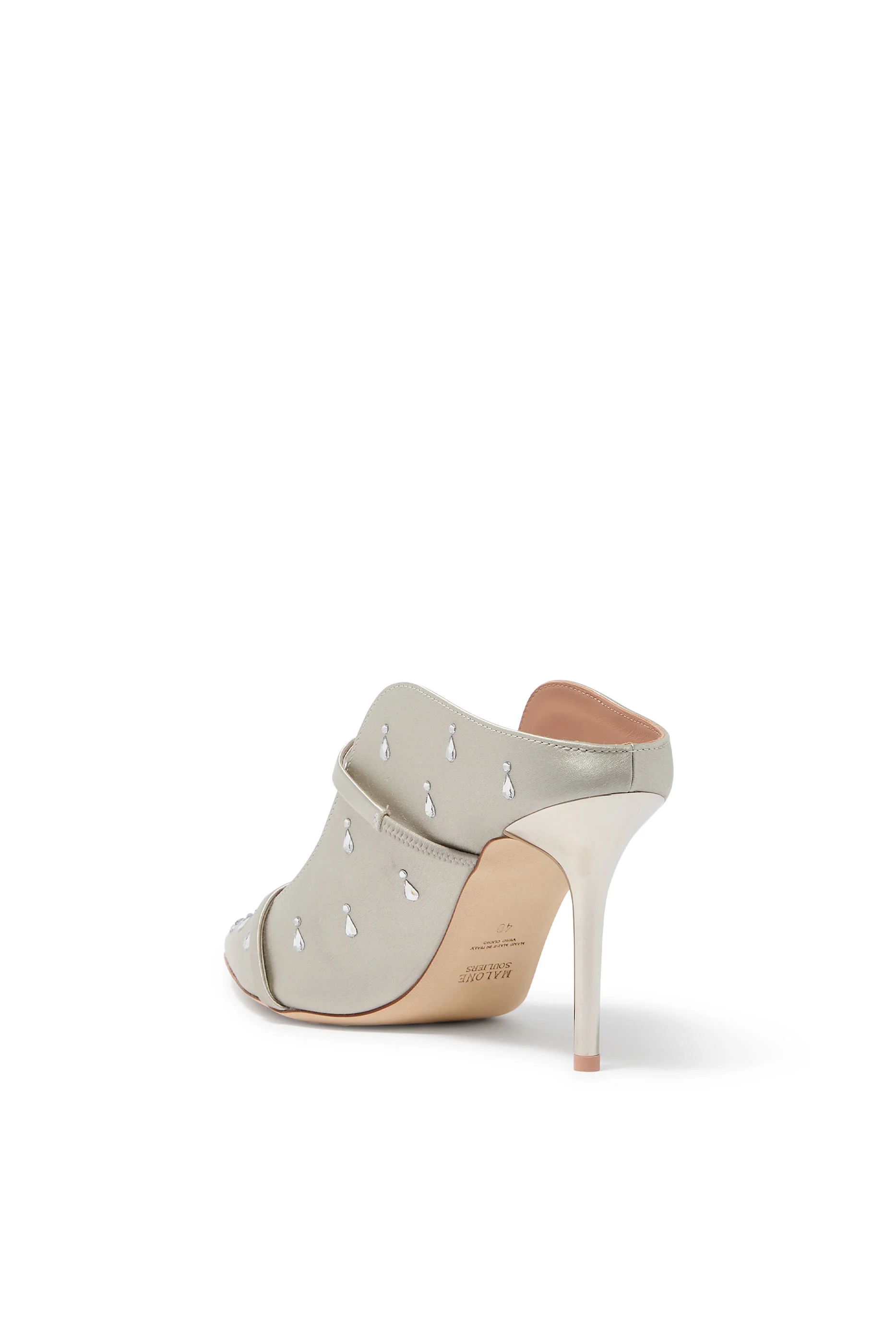 حذاء 85 مفتوح من الخلف بمقدمة مدببة جلد