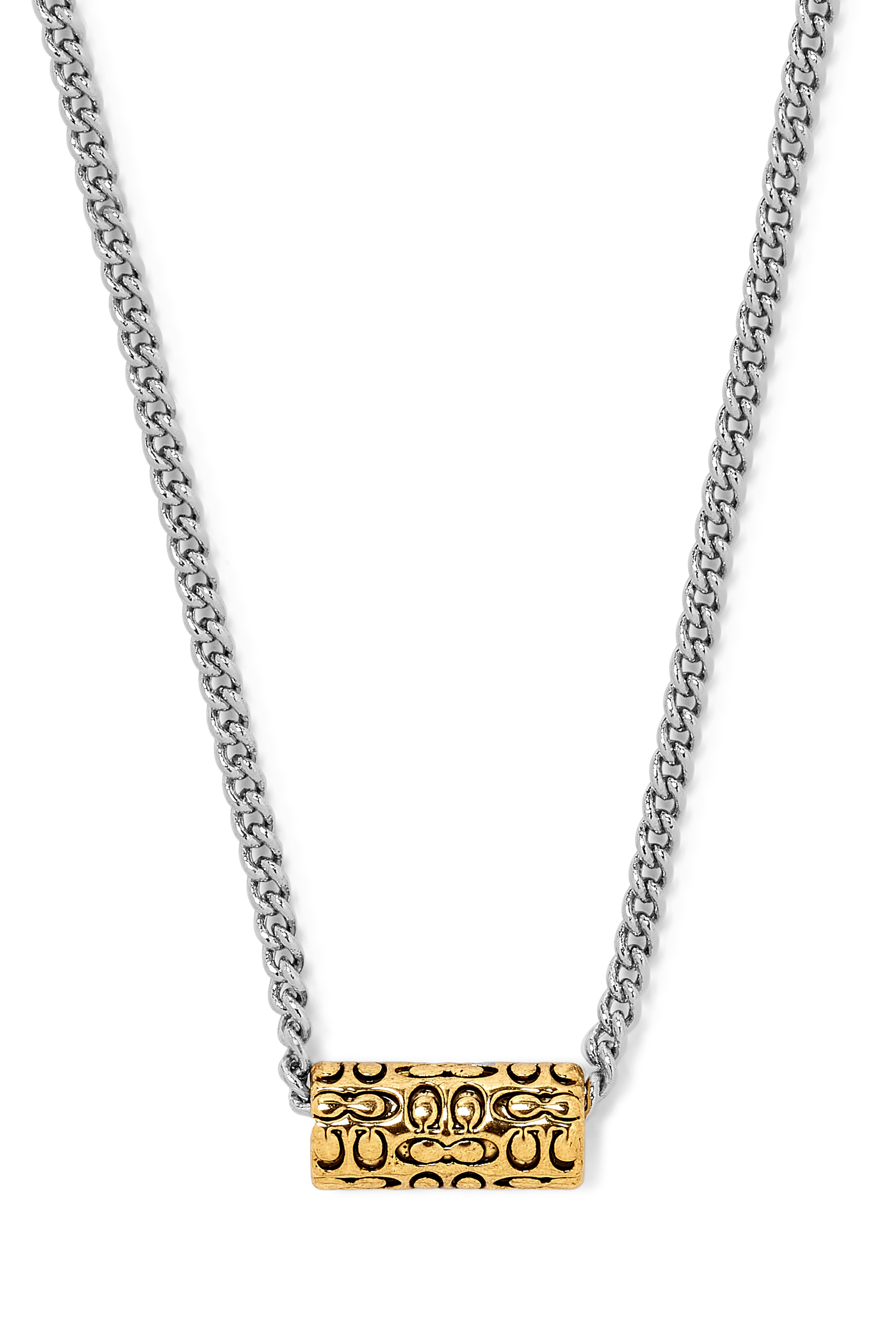 قلادة بتصميم خرزة بشعار الماركة المبطن