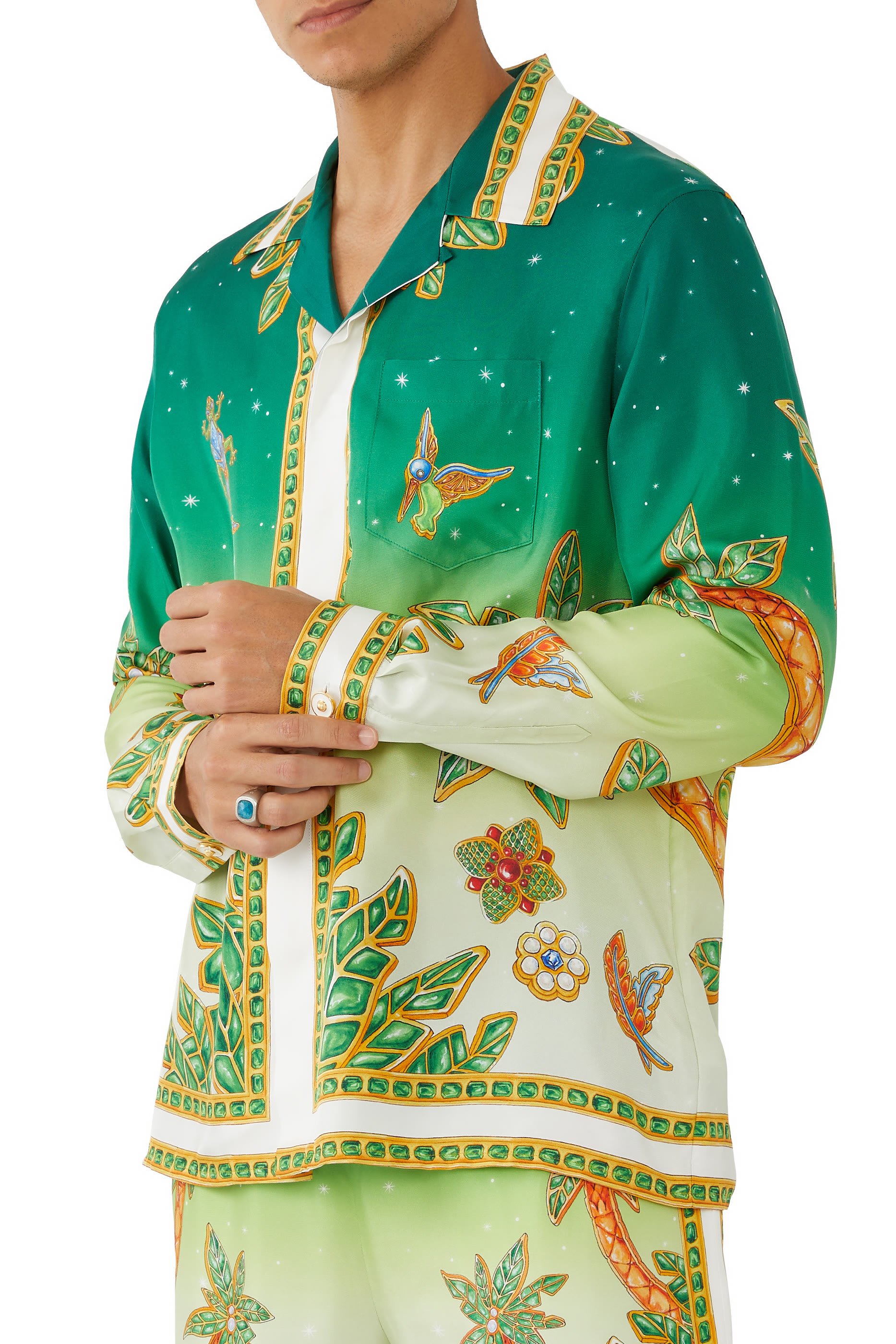 قميص جوايو دافريك حرير