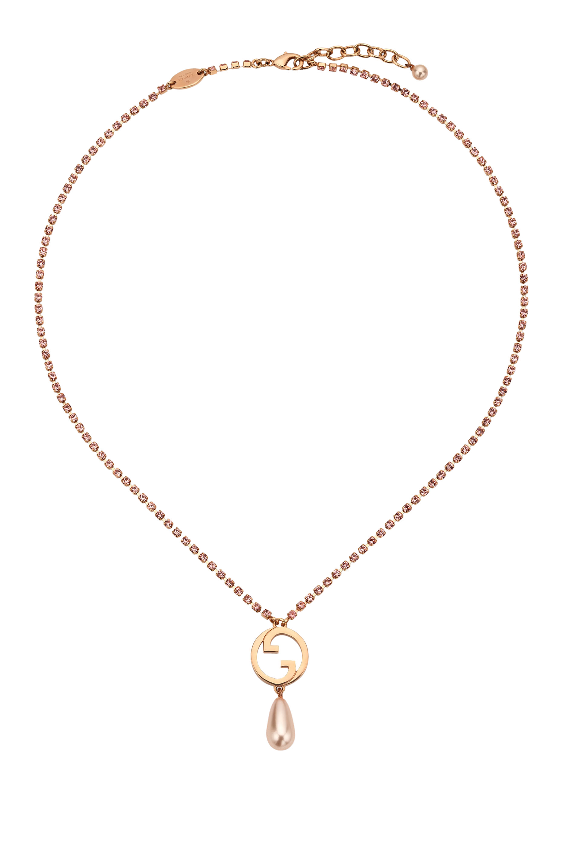 قلادة بلوندي مرصعة بكريستال