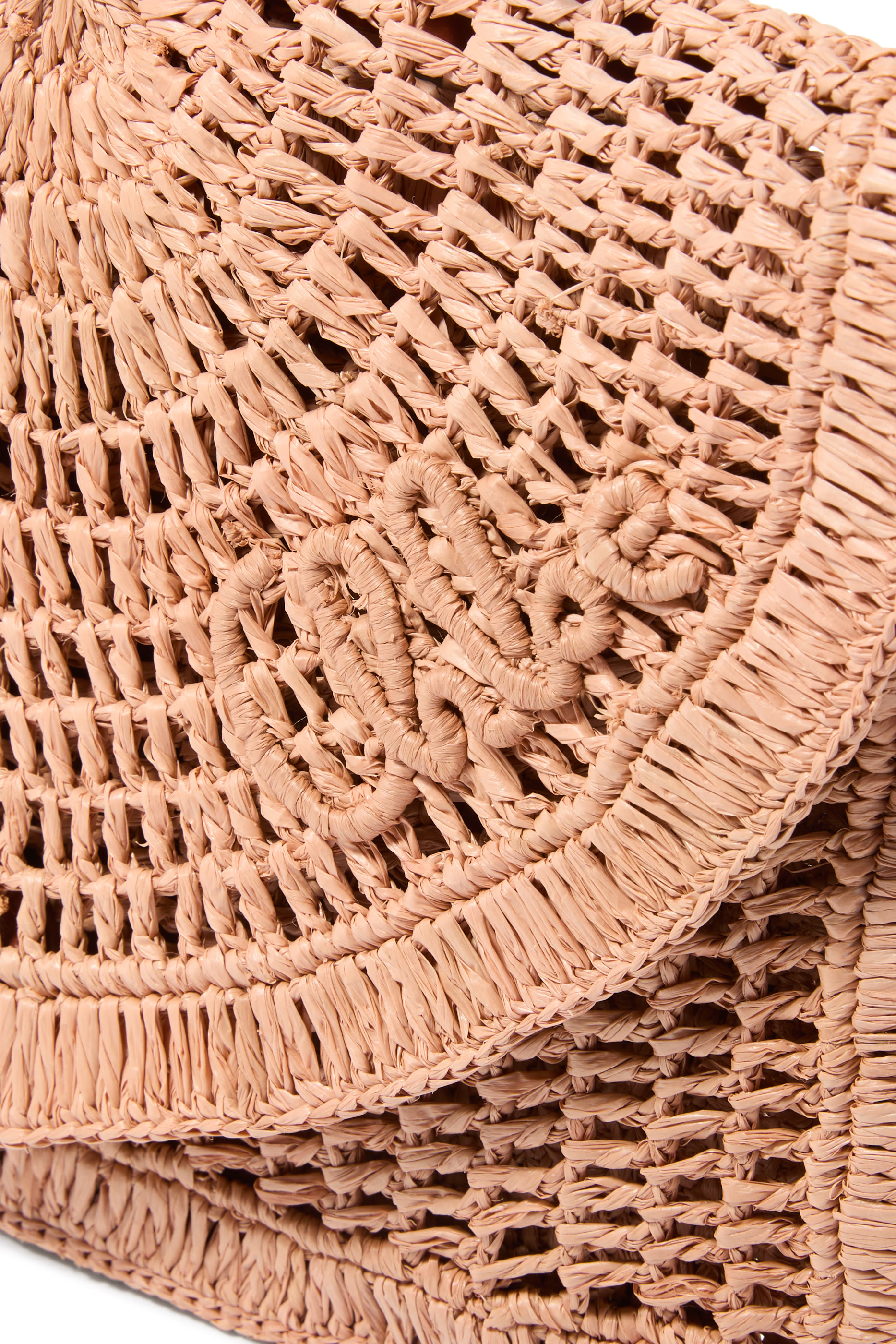 حقيبة سامر بانانا صغيرة بتصميم مسطح بحمالة خوص