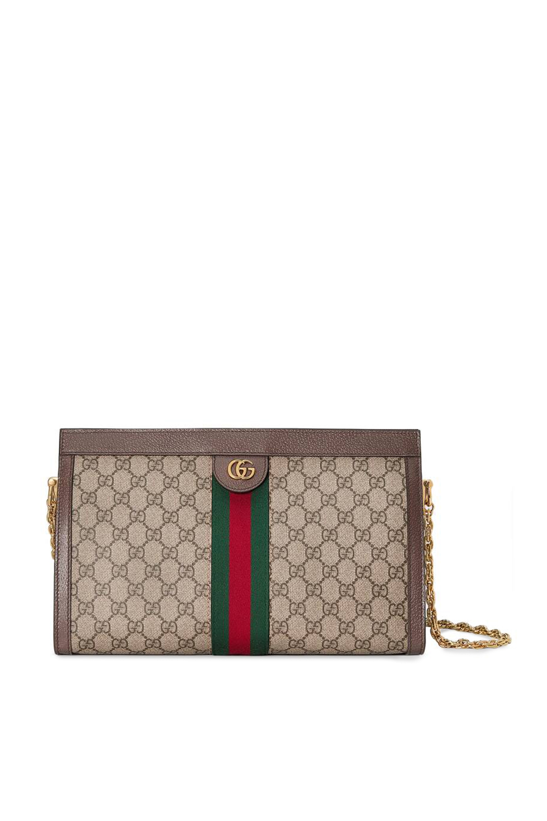 حقيبة كتف أوفيديا متوسطة سوبريم بشعار GG بحمالة سلسلة