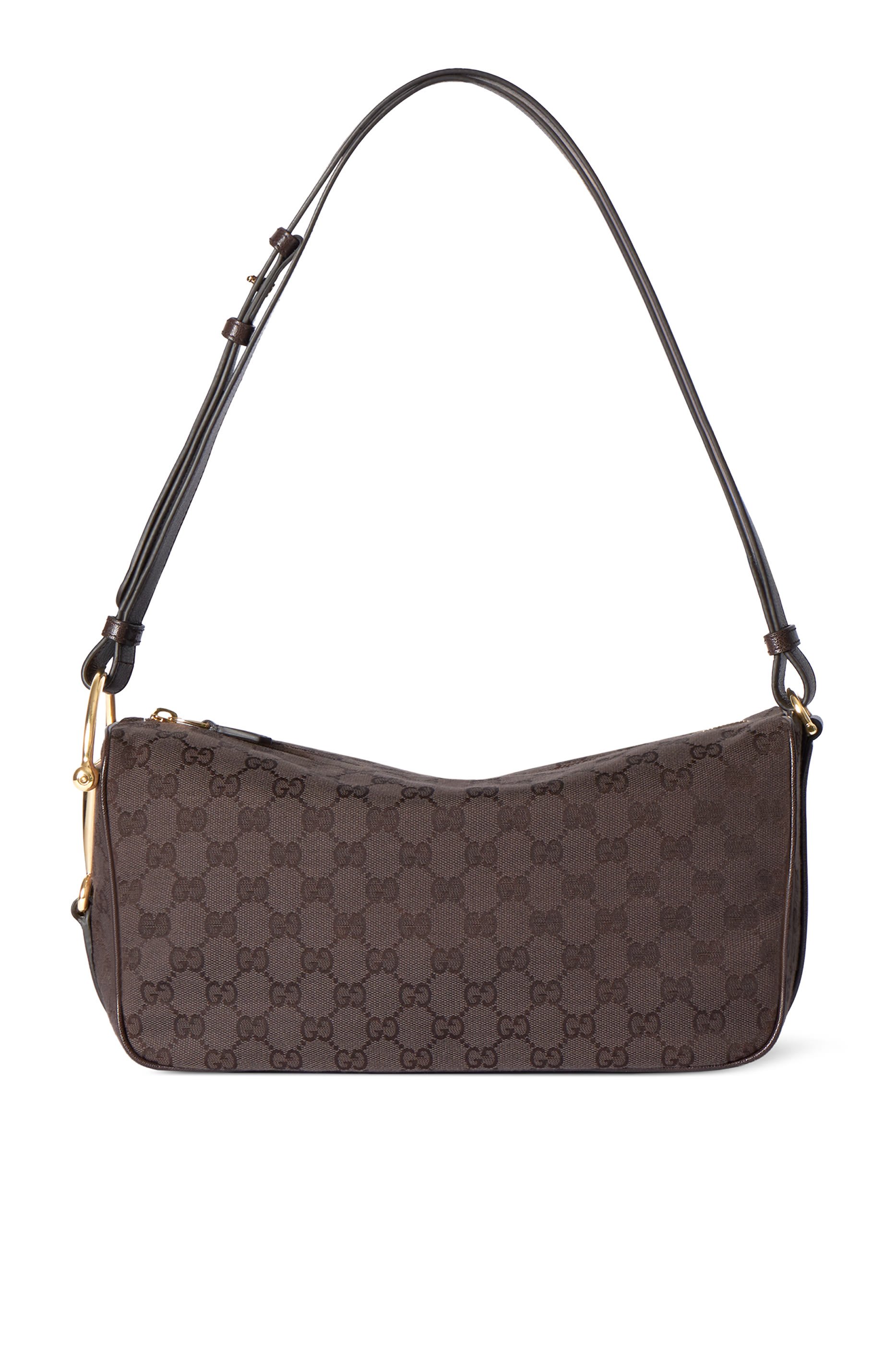 حقيبة كتف بنصف حلية لجام الحصان متوسطة الحجم