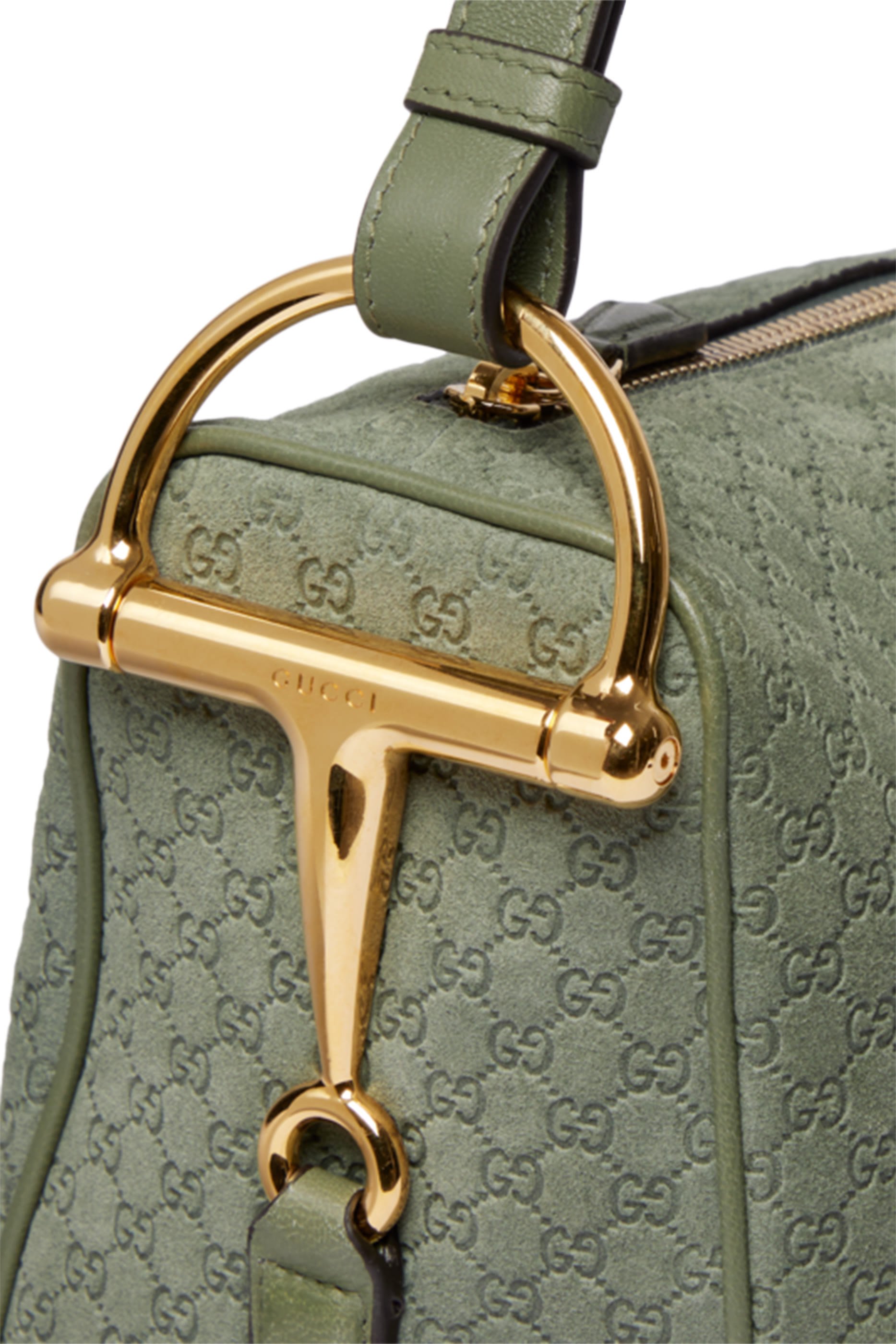 حقيبة كتف متوسطة بنصف حلية لجام الحصان