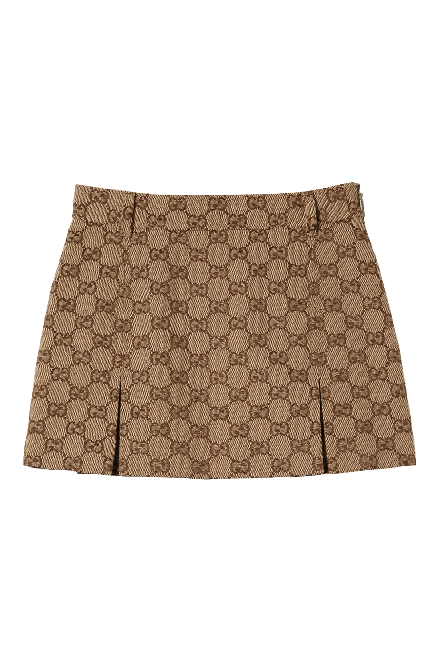 تنورة قماش قنب بنقشة حرفي شعار الماركة للأطفال