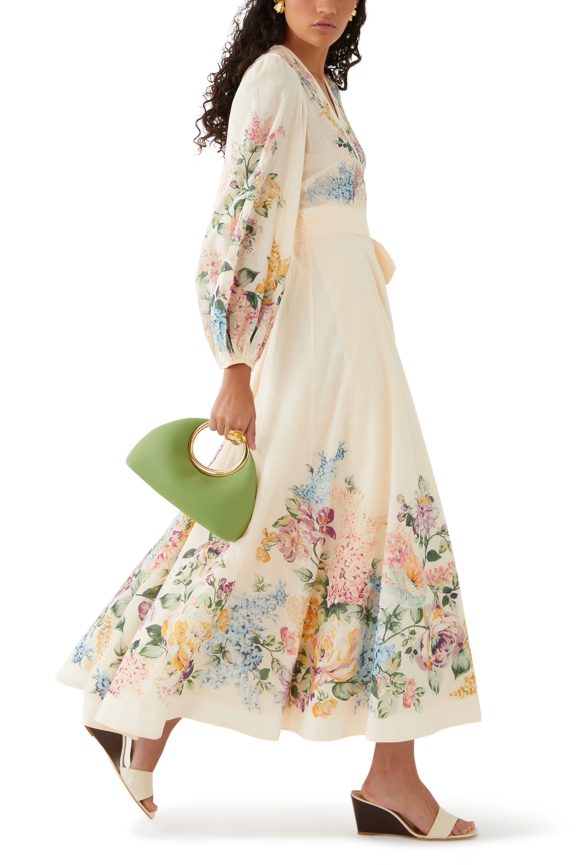 فستان هاليداي متوسط الطول بتصميم ملفوف