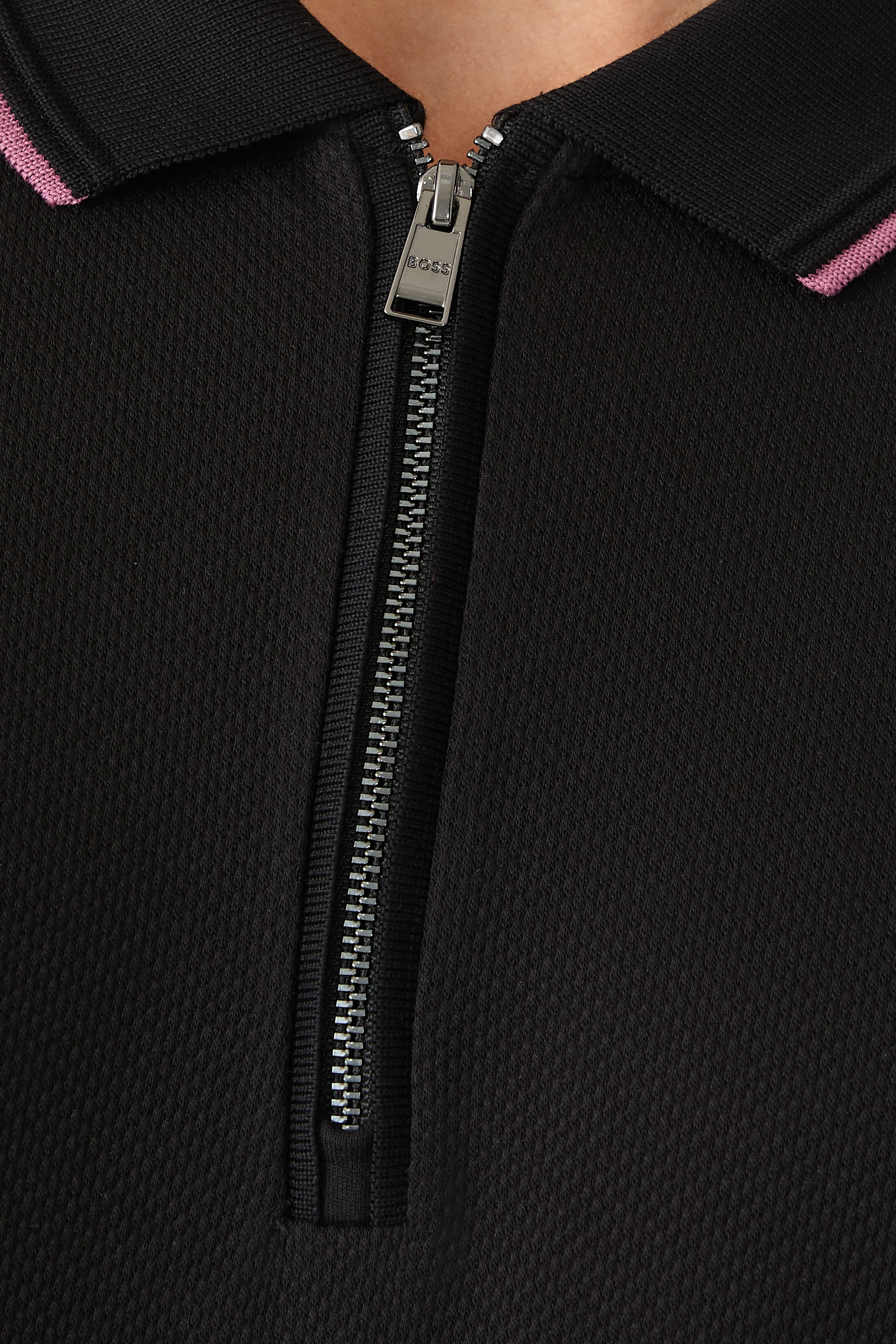 قميص بولو بسحاب قطن