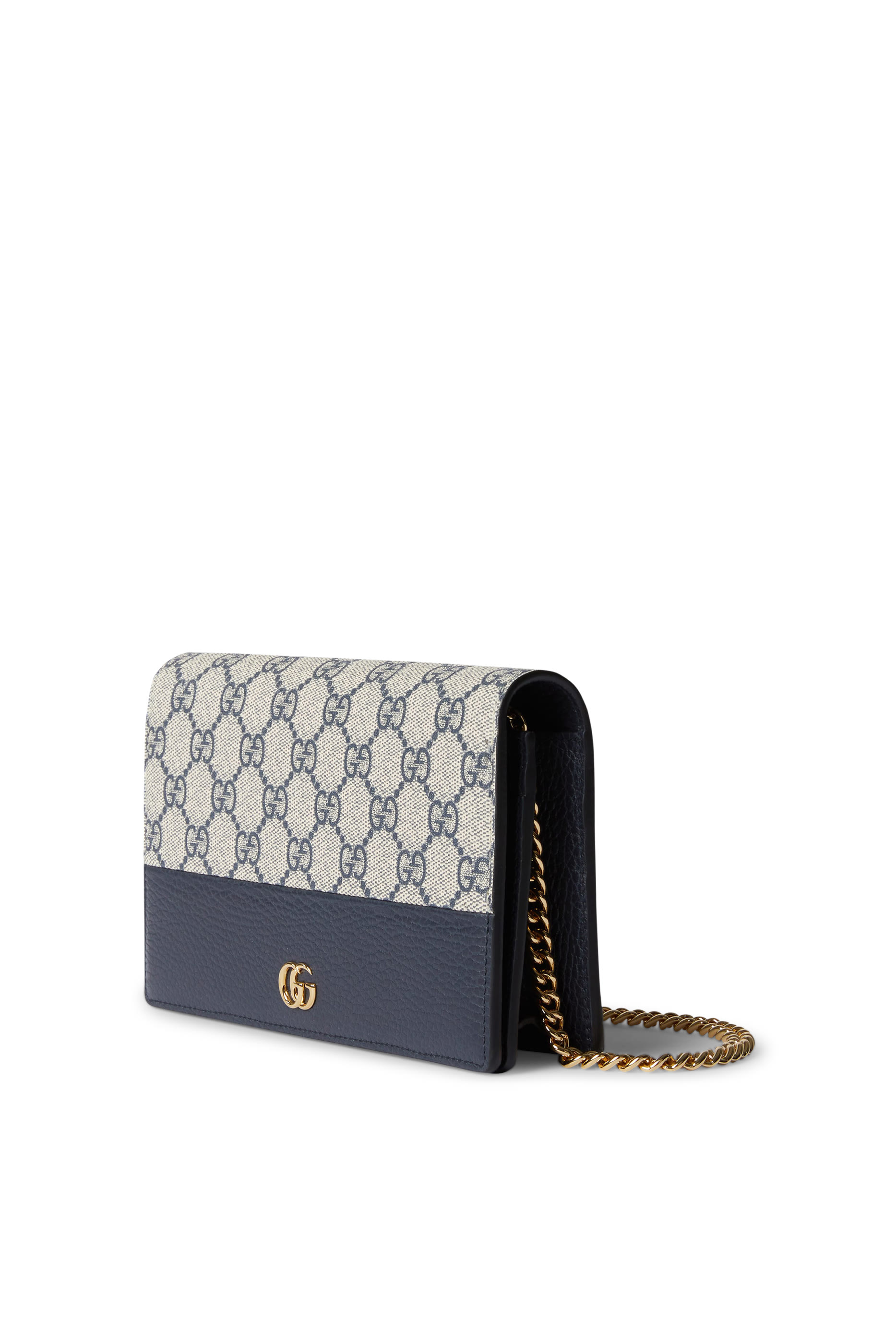 حقيبة صغيرة مارمونت بسلسلة ولونين وشعار حرفي الماركة