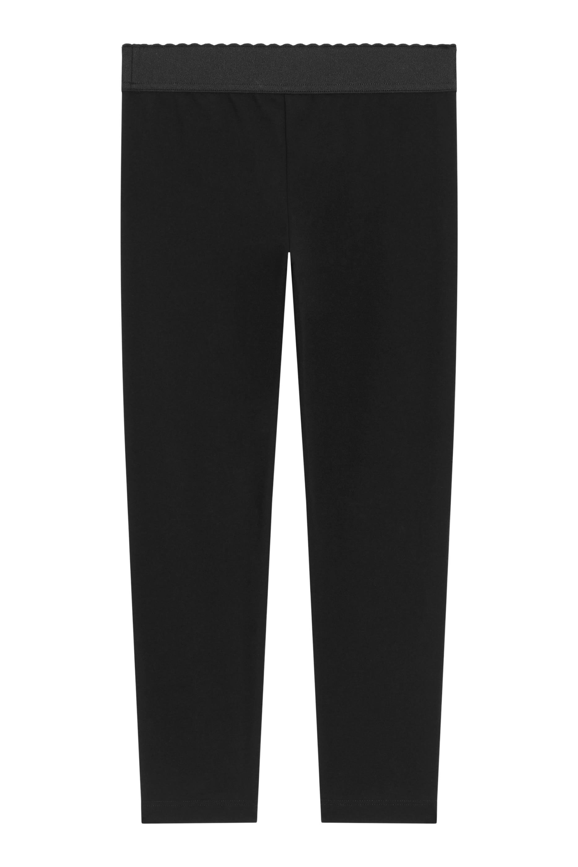 لغينغز مطرز بحرفي شعار الماركة قماش متشابك للأطفال