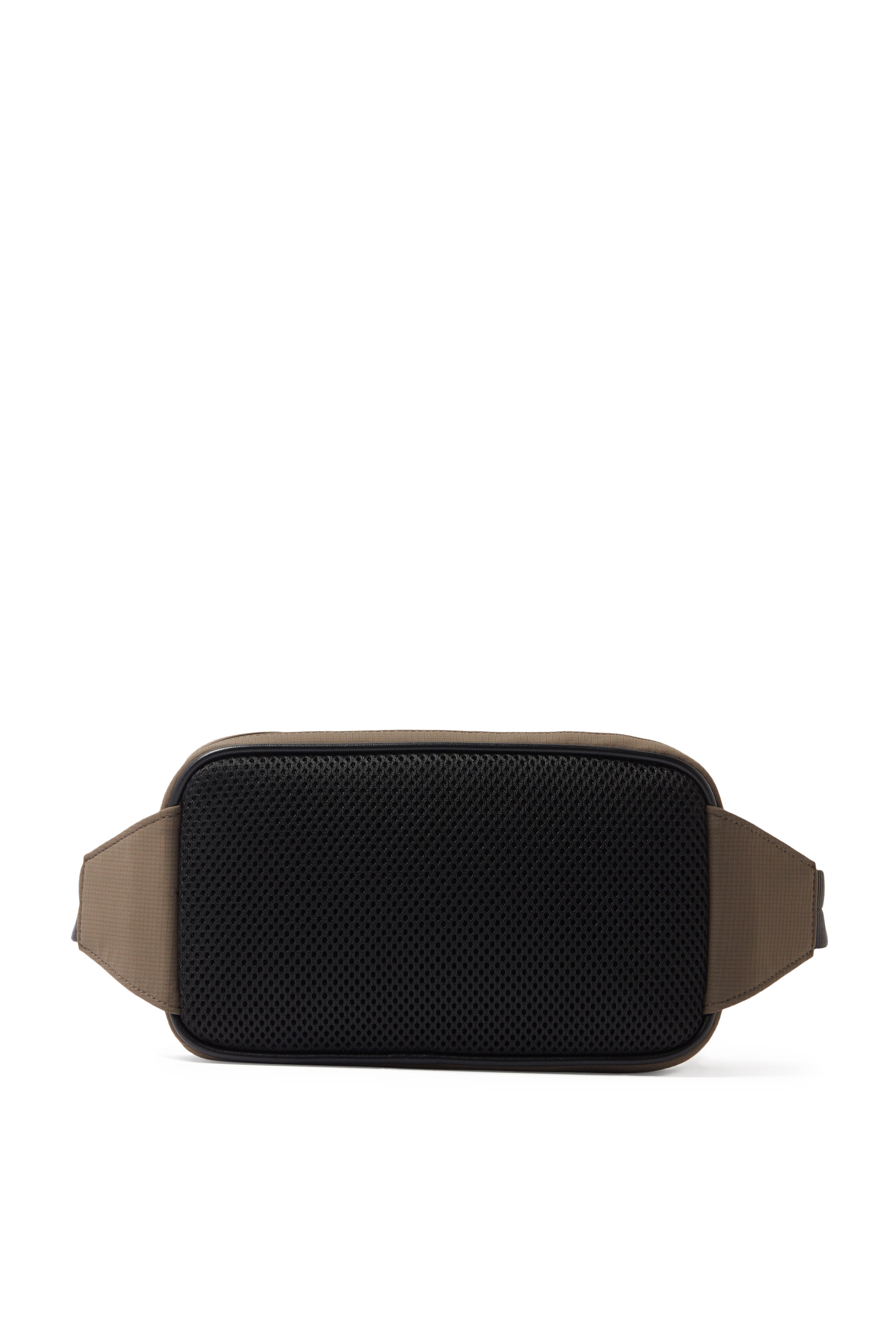 حقيبة خصر بجيب أمامي بشعار الماركة نايلون