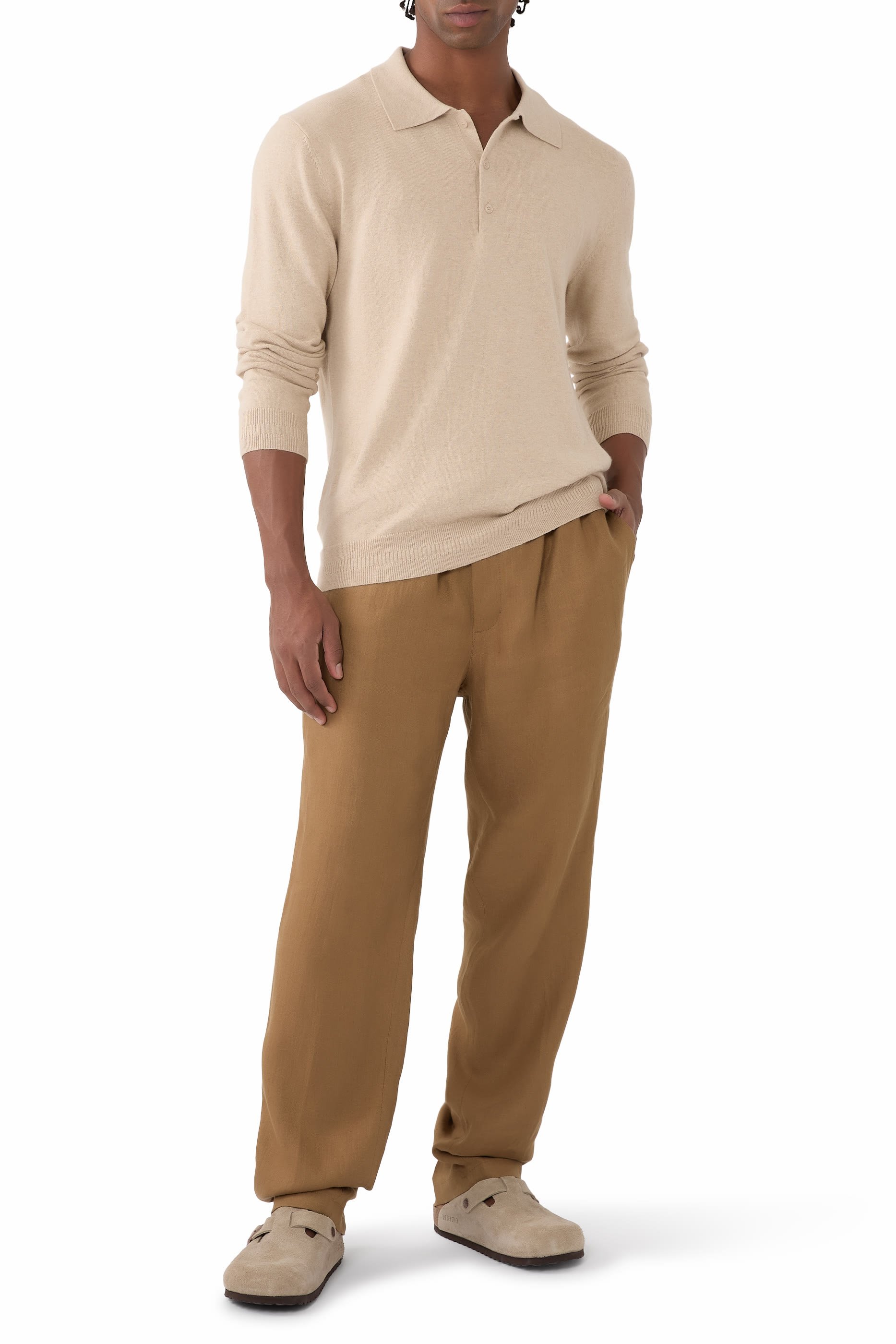 قميص بولو تيو قطن وكشمير