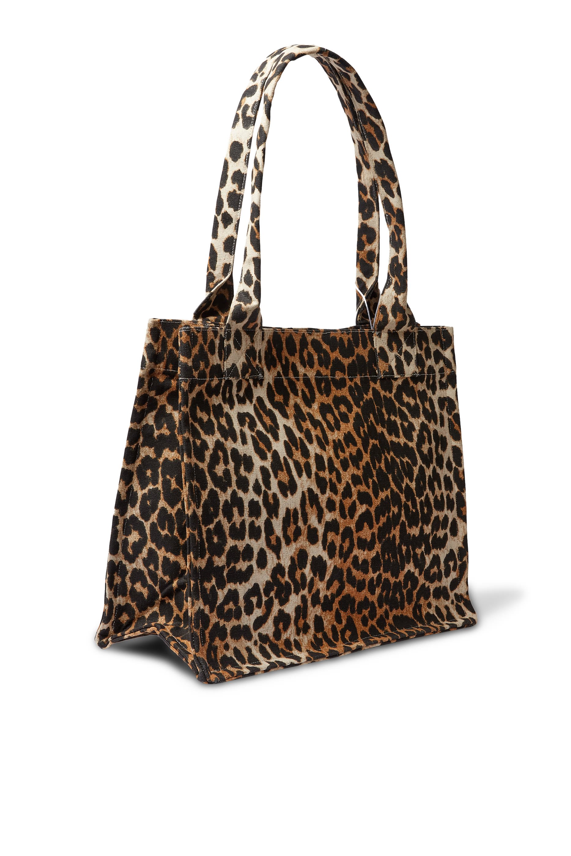 حقيبة يد بنقشة جلد فهد