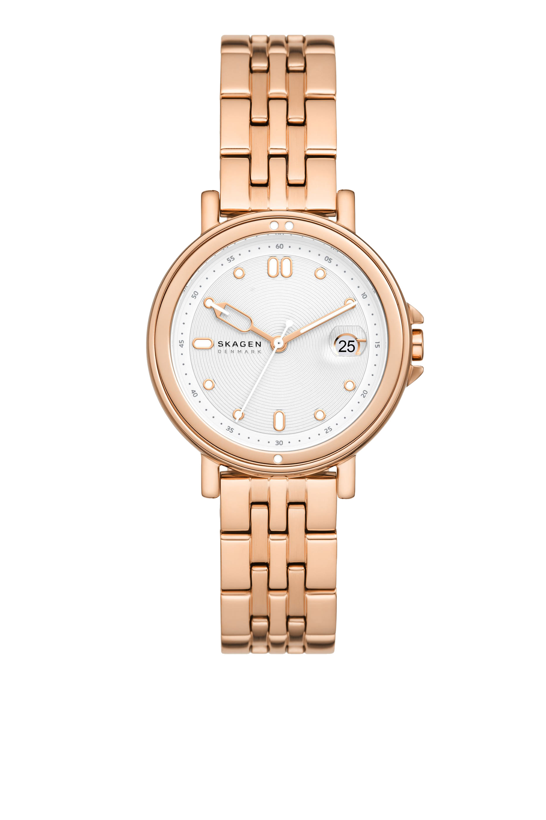 ساعة ليل رياضية بشعار الماركة مع ثلاث عقارب ونافذة للتاريخ وسوار ستانلس ستيل