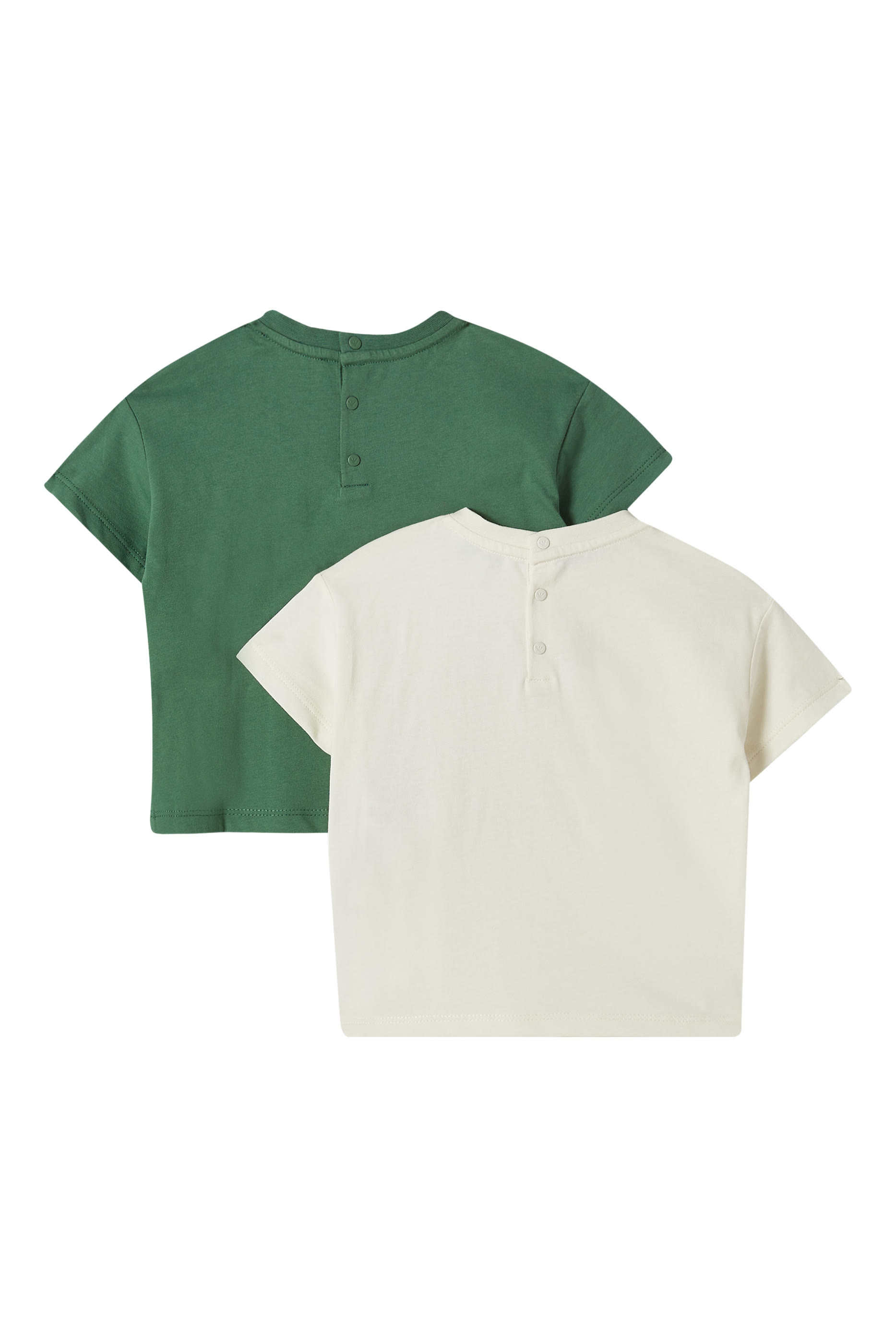 طقم تيشيرت بطبعة شعار الماركة، قطعتين