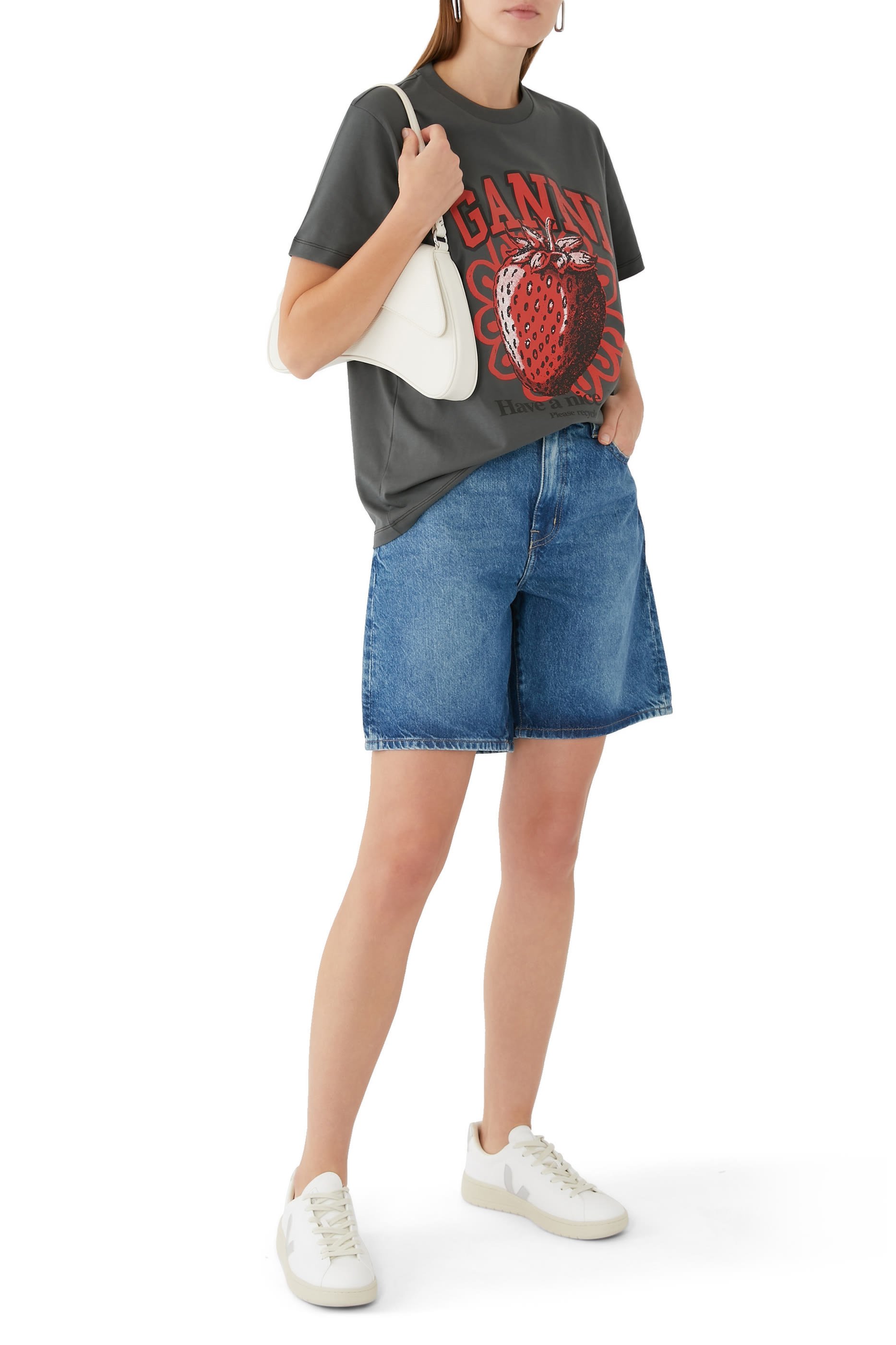 شورت هاري مريح بخصر مرتفع