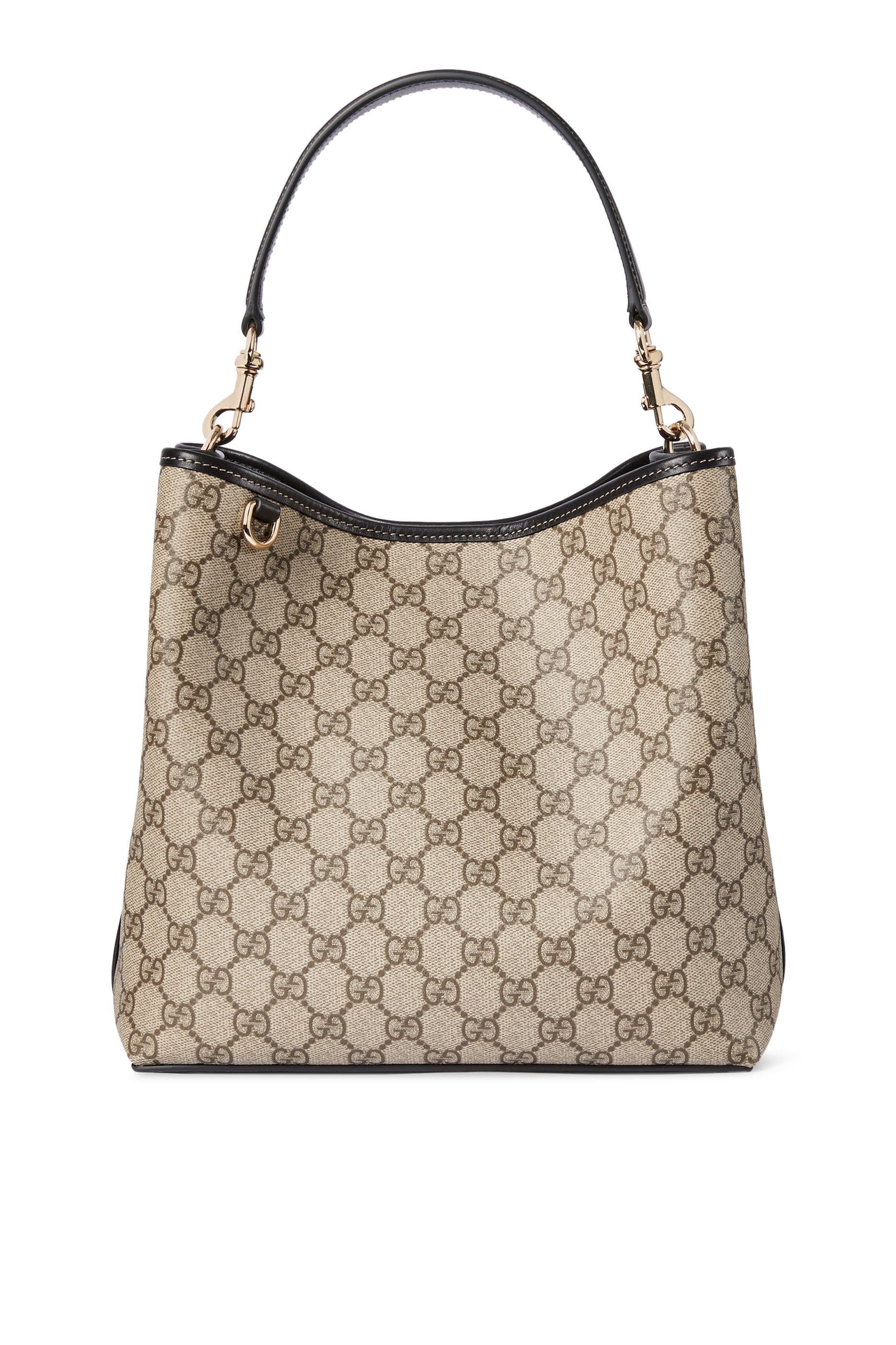 حقيبة كتف صغيرة بنقشة حرفي شعار الماركة