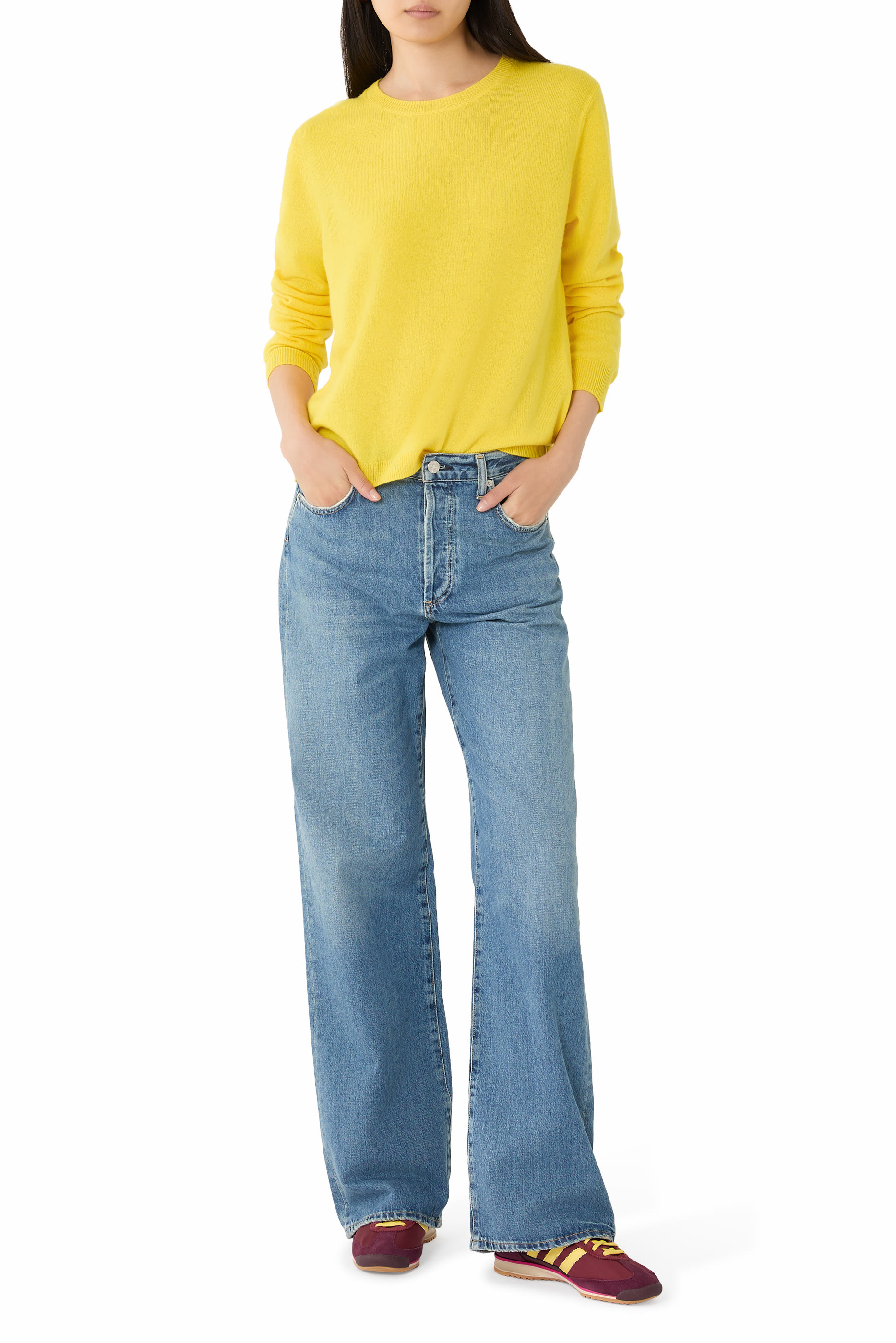 بلوزة بوينس آيرس منسوجة بياقة ضيقة