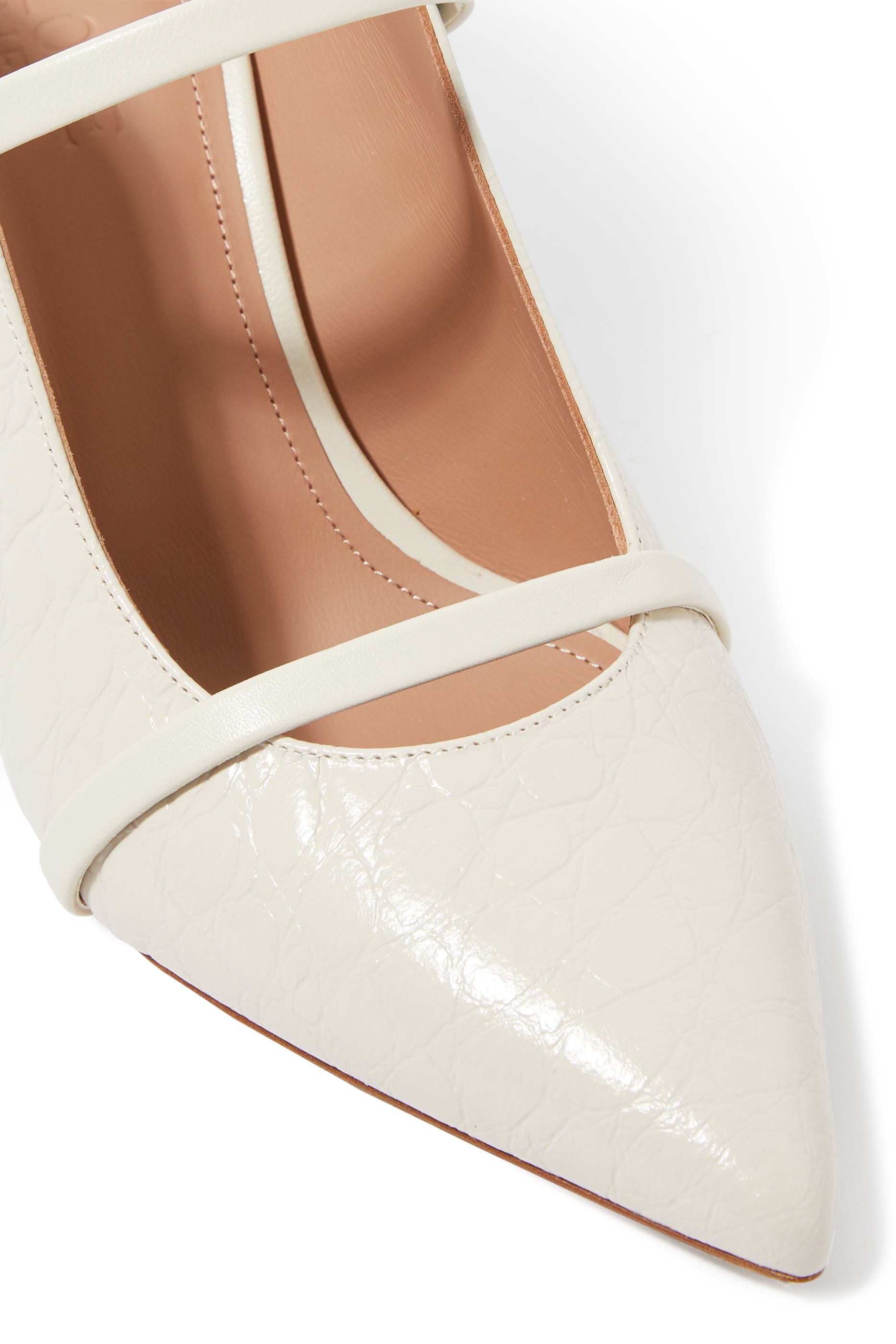 حذاء مورين مفتوح من الخلف بكعب 70 مم جلد