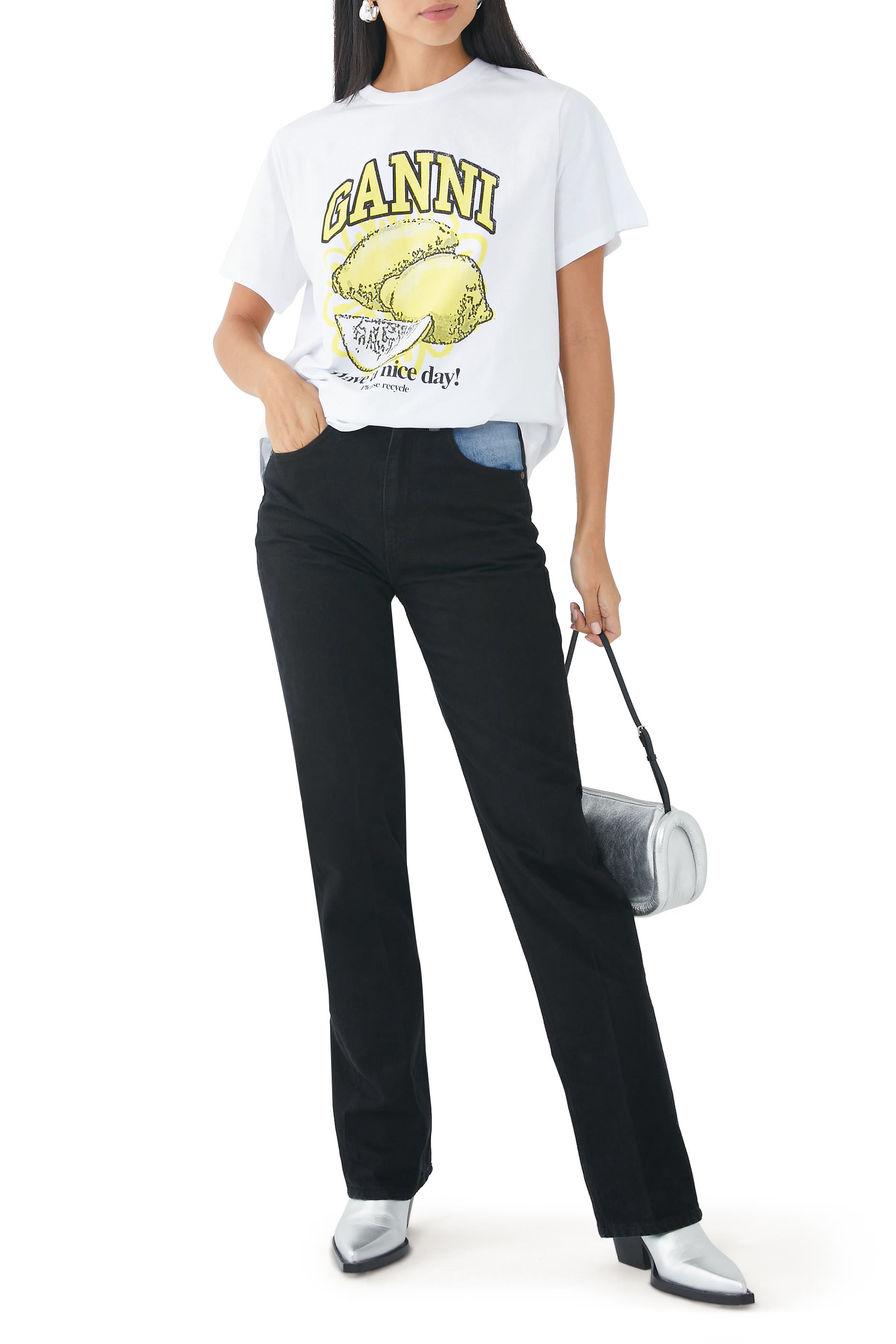 تيشيرت بنقشة ليمون غرافيكية